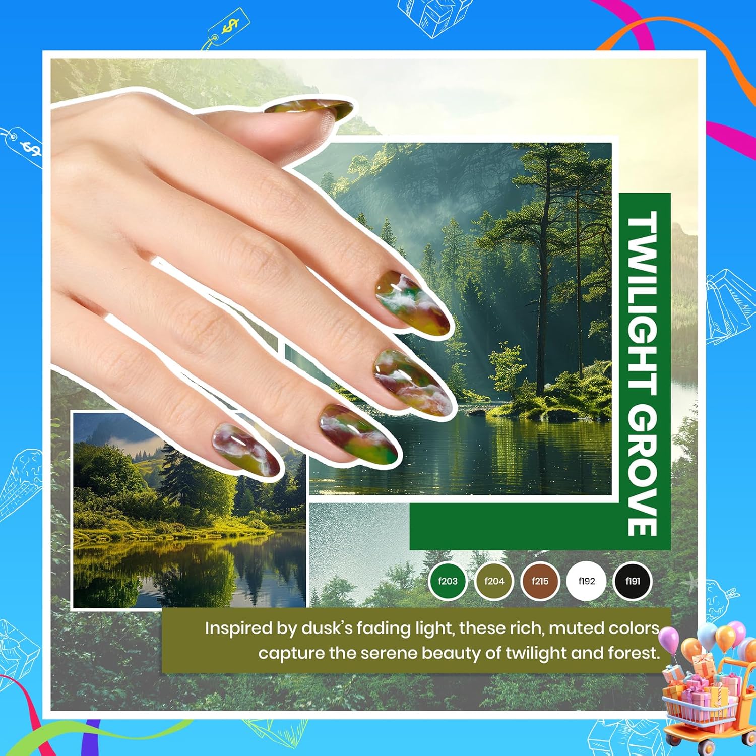 Beetles Gel Nail Polish Kit with U V Light 80Pcs Color Enchantment 55 Colors Gel Polish Starter Kit with Base Top Coat Nail Art Stickers Manicure Tools Gift for Women - Image 5