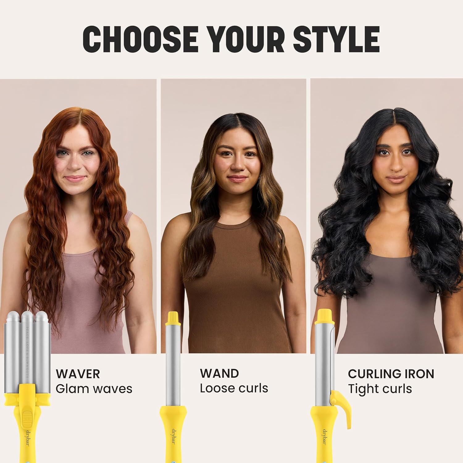 Drybar The Mixologist Interchangeable Styling Iron | One Tool with Three Different Hair Styles of Waves and Curls, Reduces Frizz, Adds Shine, Maintains Healthy Locks for all Hair Types - Image 2