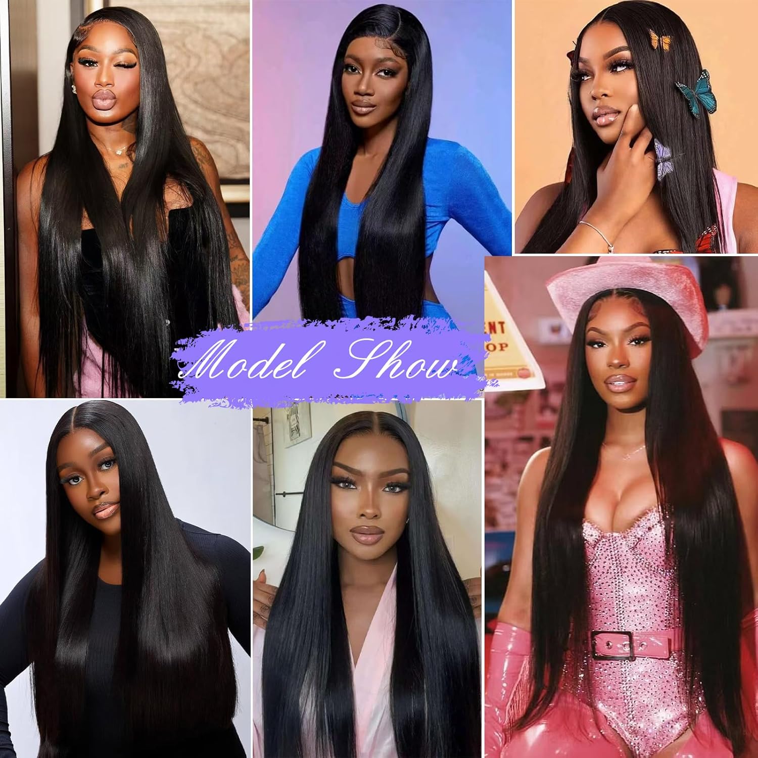 32 Inch 13x6 Lace Front Wigs Human Hair Pre Plucked Straight Human Hair Wig 200% Density Straight HD Lace Frontal 13x6 Glueless Wigs for Women Natural Color - Image 3