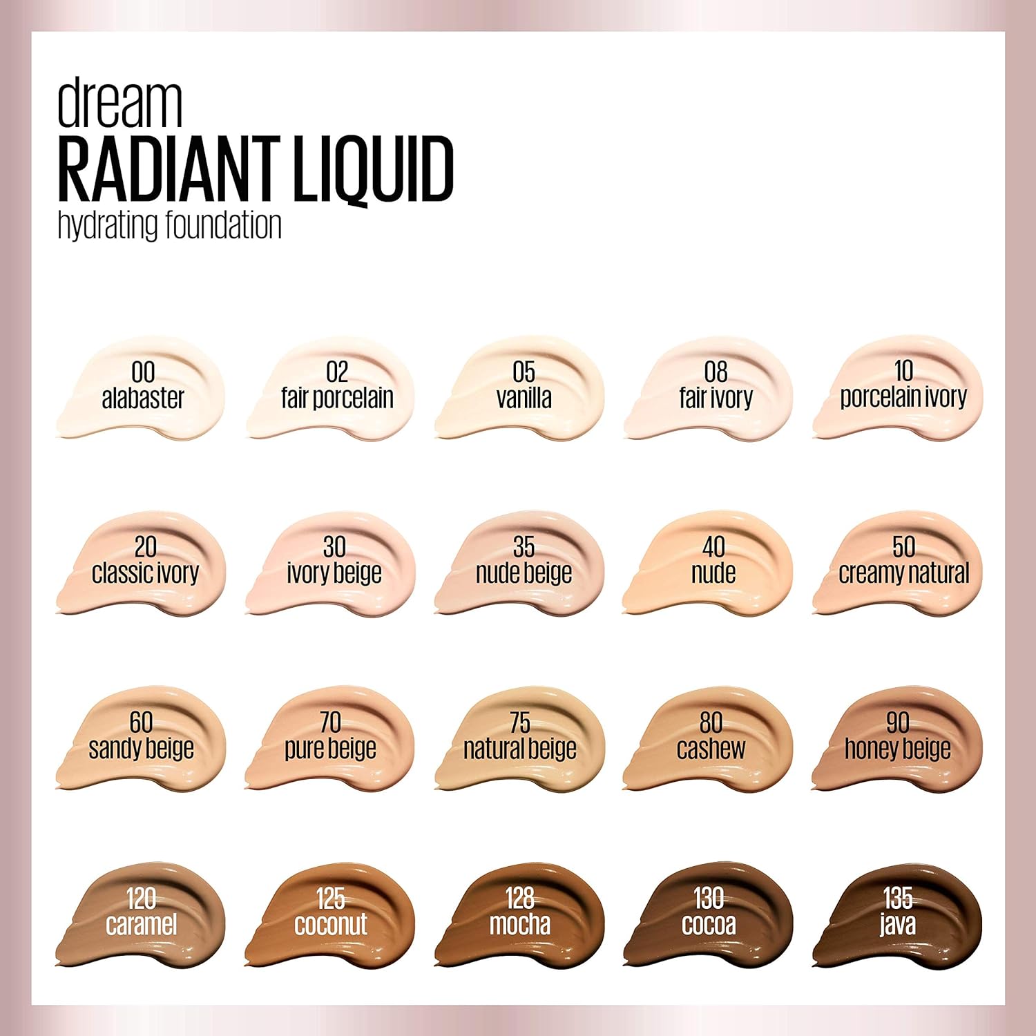 Maybelline Dream Radiant Liquid Medium Coverage Hydrating Makeup, Lightweight Liquid Foundation, Fair Ivory, 1 Count - Image 7