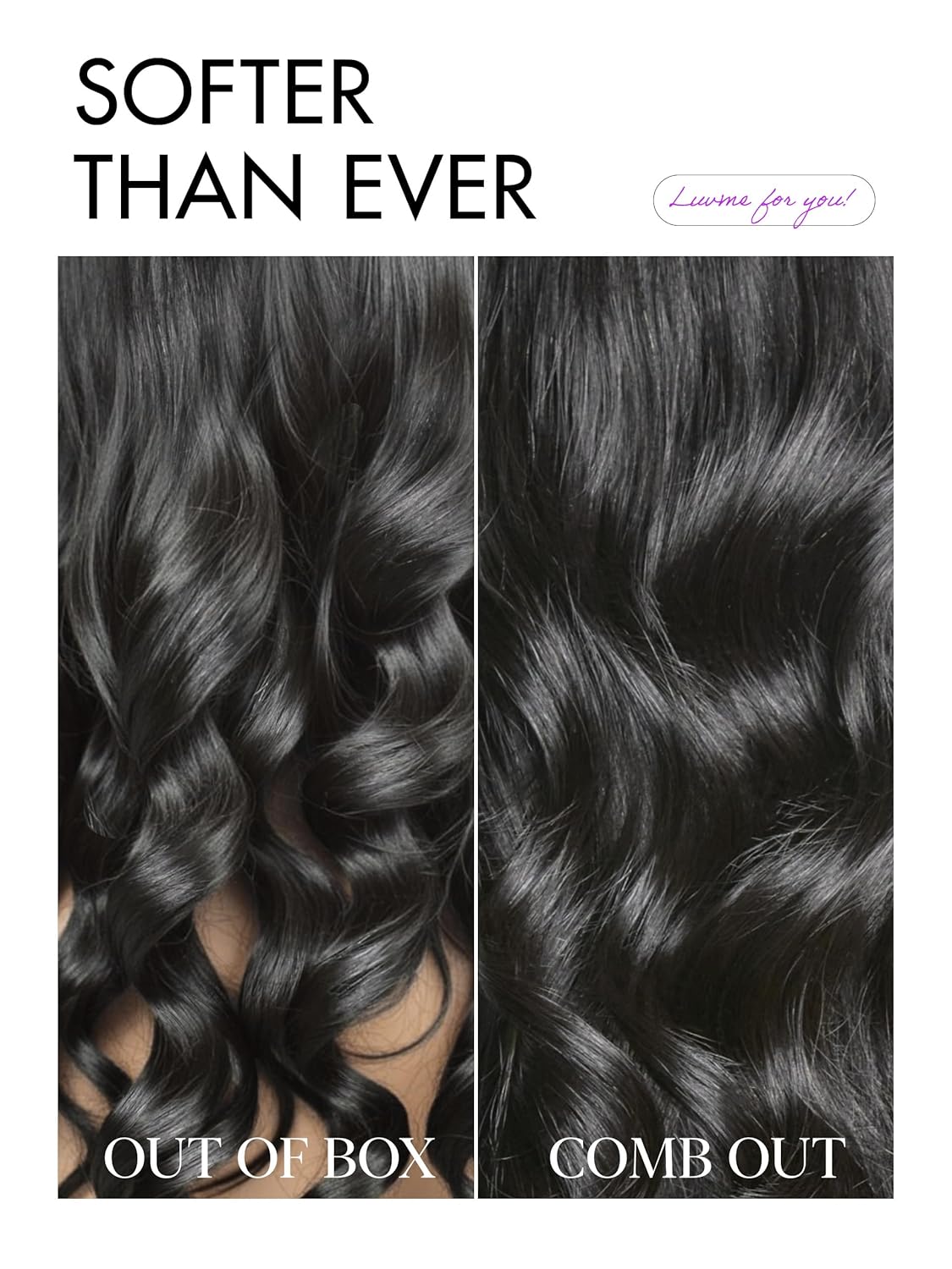 LUVME HAIR All-Day Comfort™ Loose Body Wave 5x5 Lace Front Wigs Human Hair Glueless Wigs Human Hair Pre Plucked Pre Cut Long Black Wig Lace Closure Wigs Frontal Wigs Human Hair - Image 8