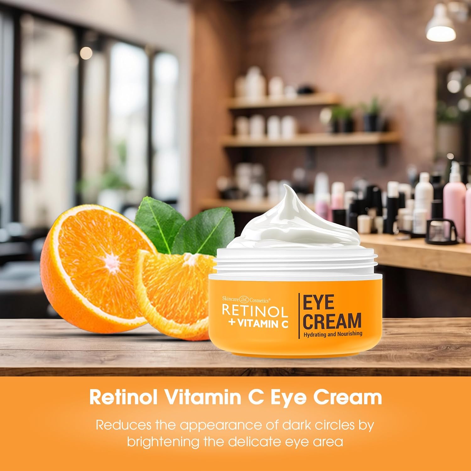 Retinol + Vitamin C Eye Cream - Anti-Aging, Dark Circle & Puffiness Treatment for Smooth, Firm Skin - Hydrating & Nourishing Formula for Sensitive Under-Eye Area - Image 2