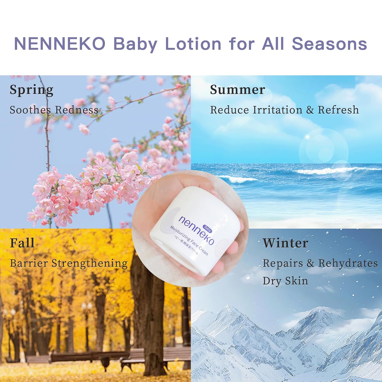 NENNEKO Moisturizing Face Cream – Deep Hydration for Dry, Eczema-Prone & Sensitive Skin | Soothes Irritation, Repairs & Rehydrates | Gentle Baby Face Cream for Soft, Healthy Skin - Image 8