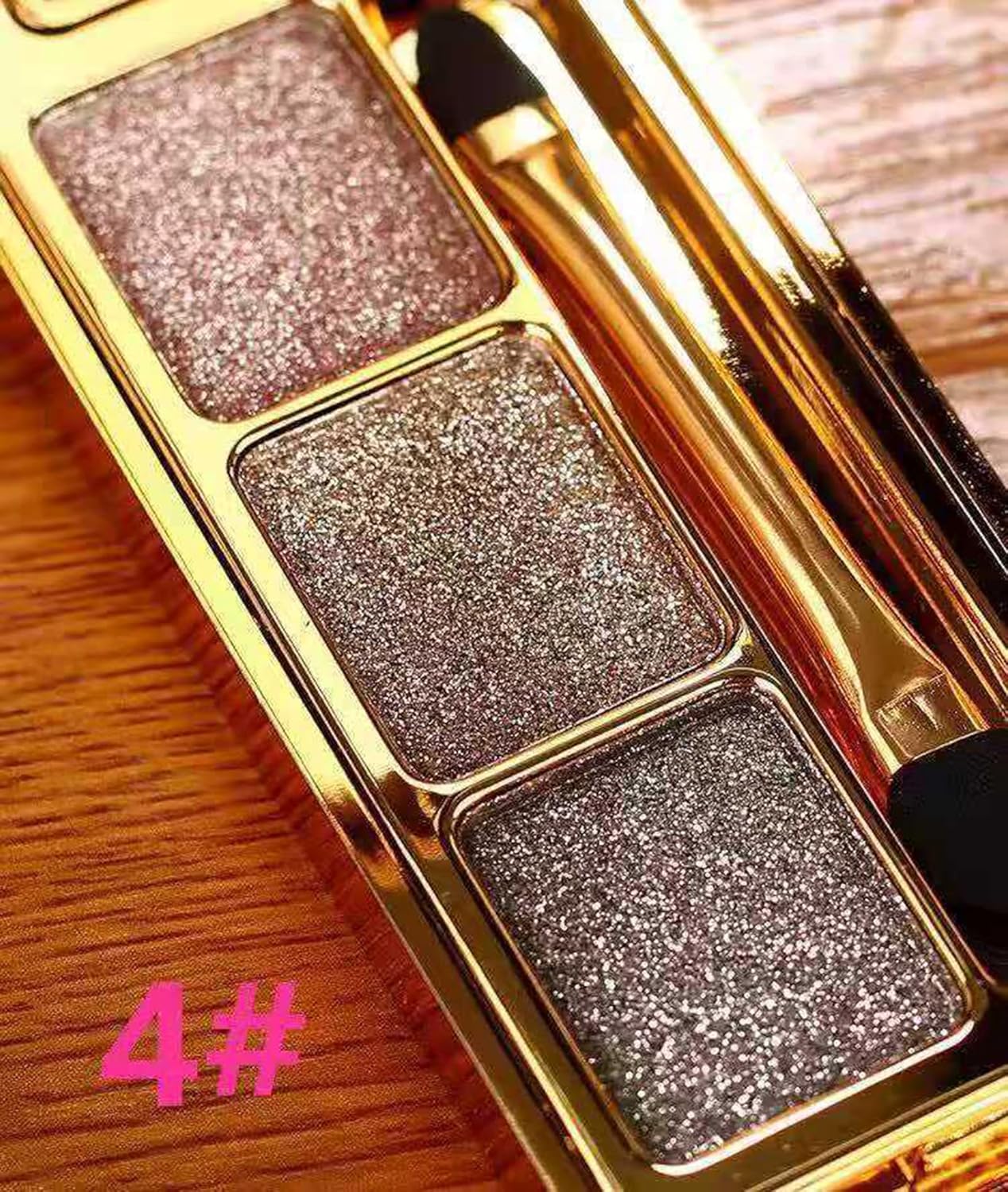 3-Shimmer Color Glitter Eyeshadow Palette Waterproof Long-Lasting Makeup for Women - Image 6