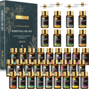 Essential Oil Set, 35PCS Premium Essential Oils Kit, 5ML Essential Oils Fragrance Oil Scent for DIY Candle and Soap Making