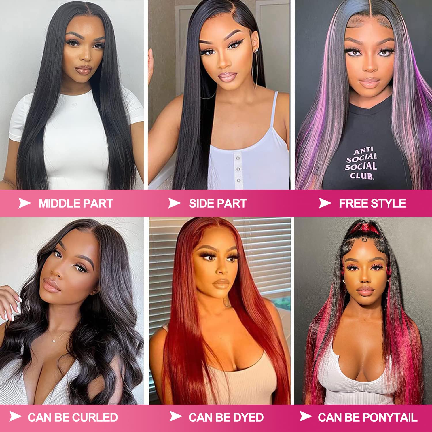 30 Inch 13x6 Lace Front Wigs Human Hair 200 Density Straight HD Lace Front Wigs Pre Plucked Straight Glueless Human Hair 13x6 HD Frontal Human Hair Wig for Women - Image 6