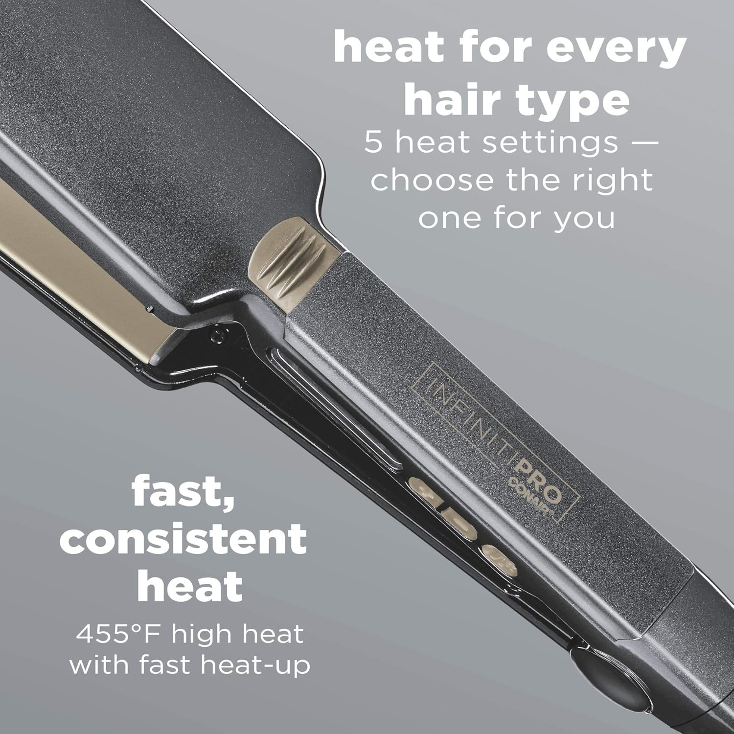 CONAIR INFINITIPRO Tourmaline Ceramic Flat Iron, 2-inch - Image 3