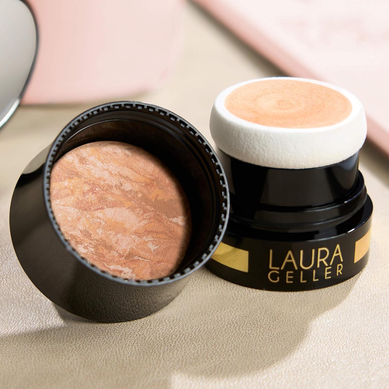 LAURA GELLER NEW YORK Baked Balance-n-Glow To Go Travel Size Illuminating Foundation - Medium - Buildable Sheer to Light Coverage - Satin Finish - Image 5