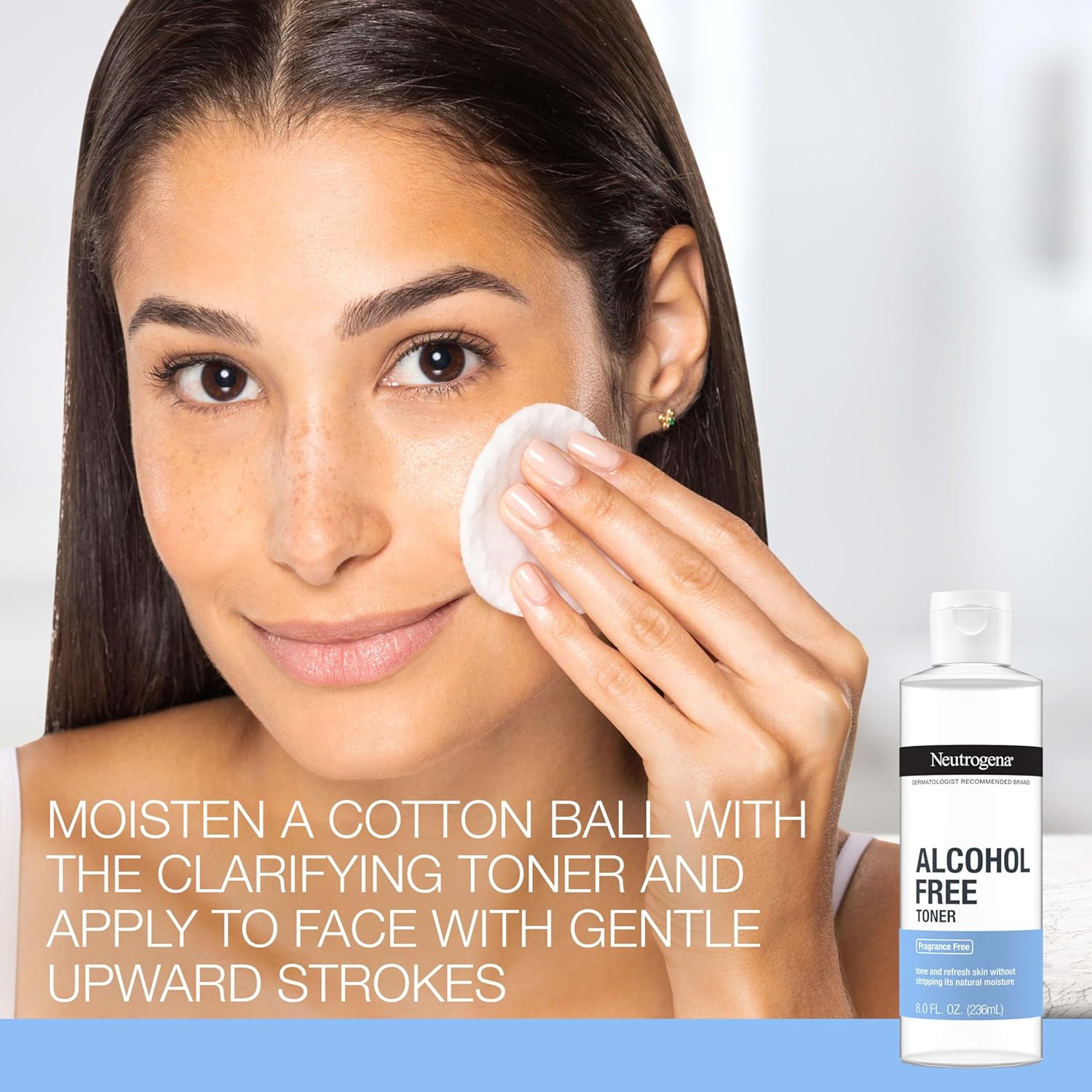 Neutrogena Alcohol-Free Gentle Daily Facial Toner, Fragrance-Free to Tone & Refresh Skin, Gently Removes Impurities & Reconditions Skin, Hypoallergenic, 8 fl. oz - Image 6