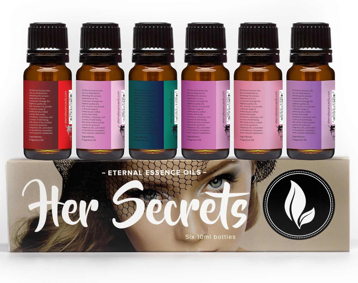 Eternal Essence Oils Her Secrets Set of 6 Premium Fragrance Oils - Includes Pretty, Dark Embrace, Forever Yours, Secret Crush, Pink Splash, and Sugar Kiss Scents Scented Oils - 10ML - Image 6