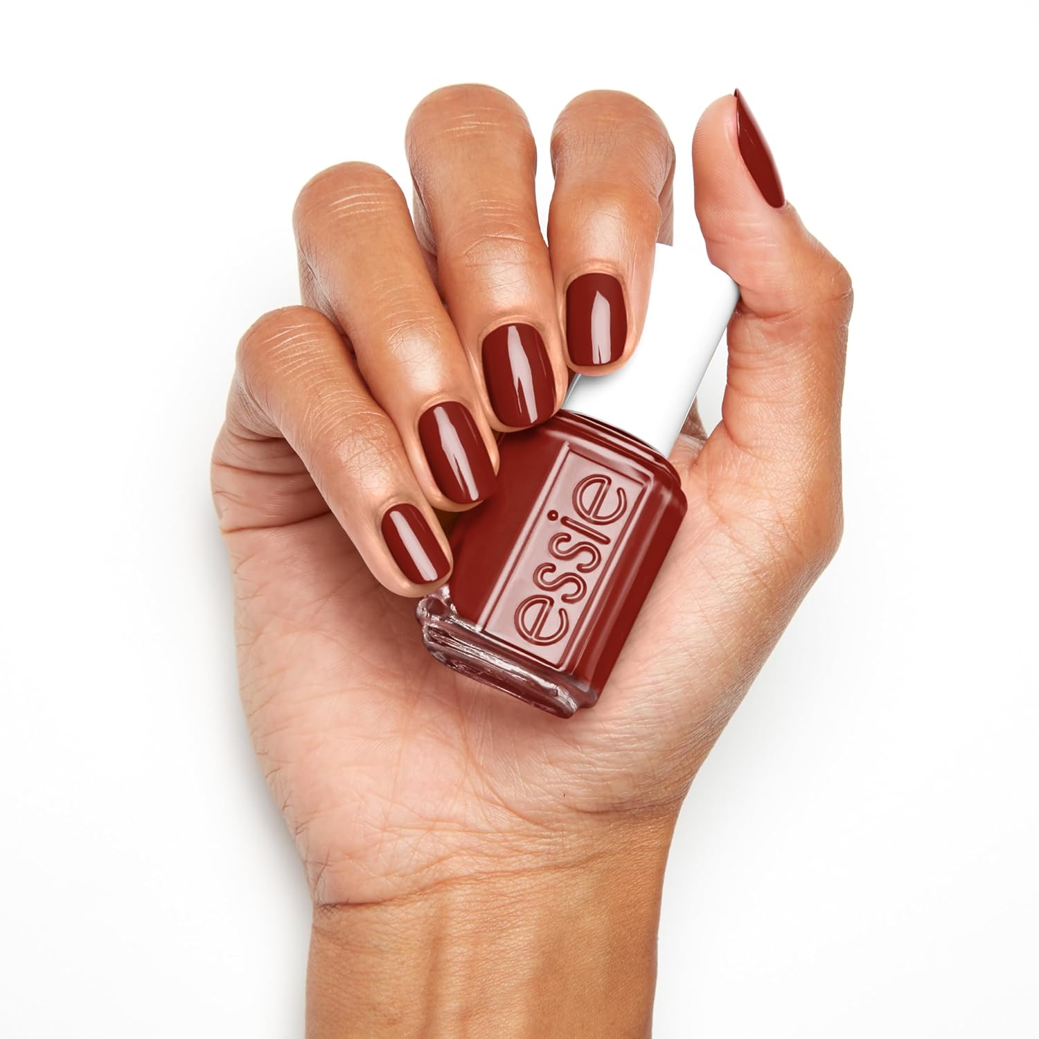 essie Nail Polish, Salon-Quality Deep Red-Brown Nail Polish, Vegan, Bed Rock & Roll, 0.46 fl oz - Image 9