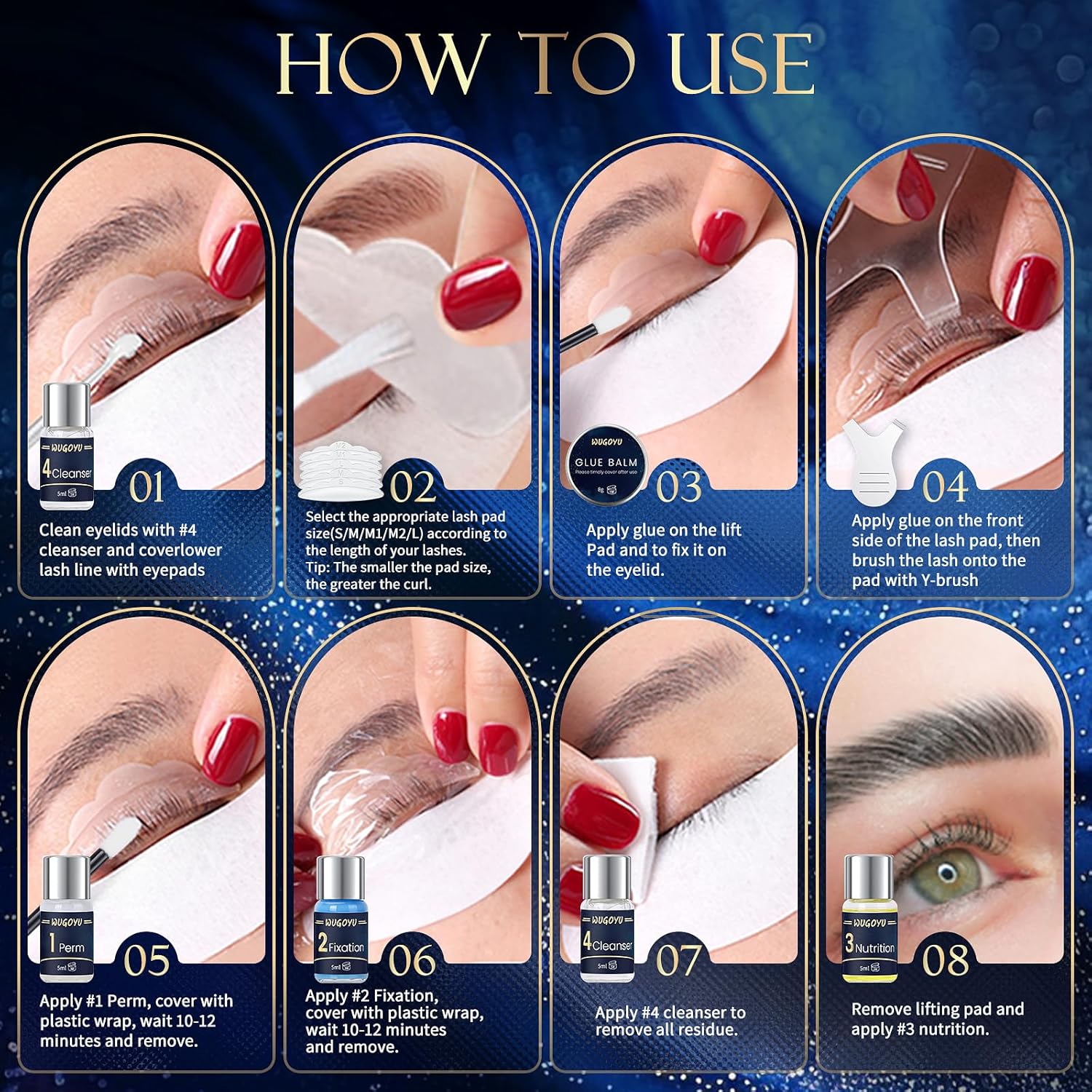 Lash Lift Kit, Eyebrow Lamination Kit, Eyelash Perm Kit, Professional Eyelash & Brow 2 in 1 Perm Kit, 2025 Eyelash Lift Kit Glue Upgraded Version Lasting Effect 6 Weeks, Suitable for Salon & Home Use - Image 4