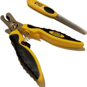 Pet Republique Dog Nail Clippers - Puppy, Large Bird Claws Nails Trimmer Tool – Sharp and Durable Angled Blades with Protective Guard - Size Large with Filer