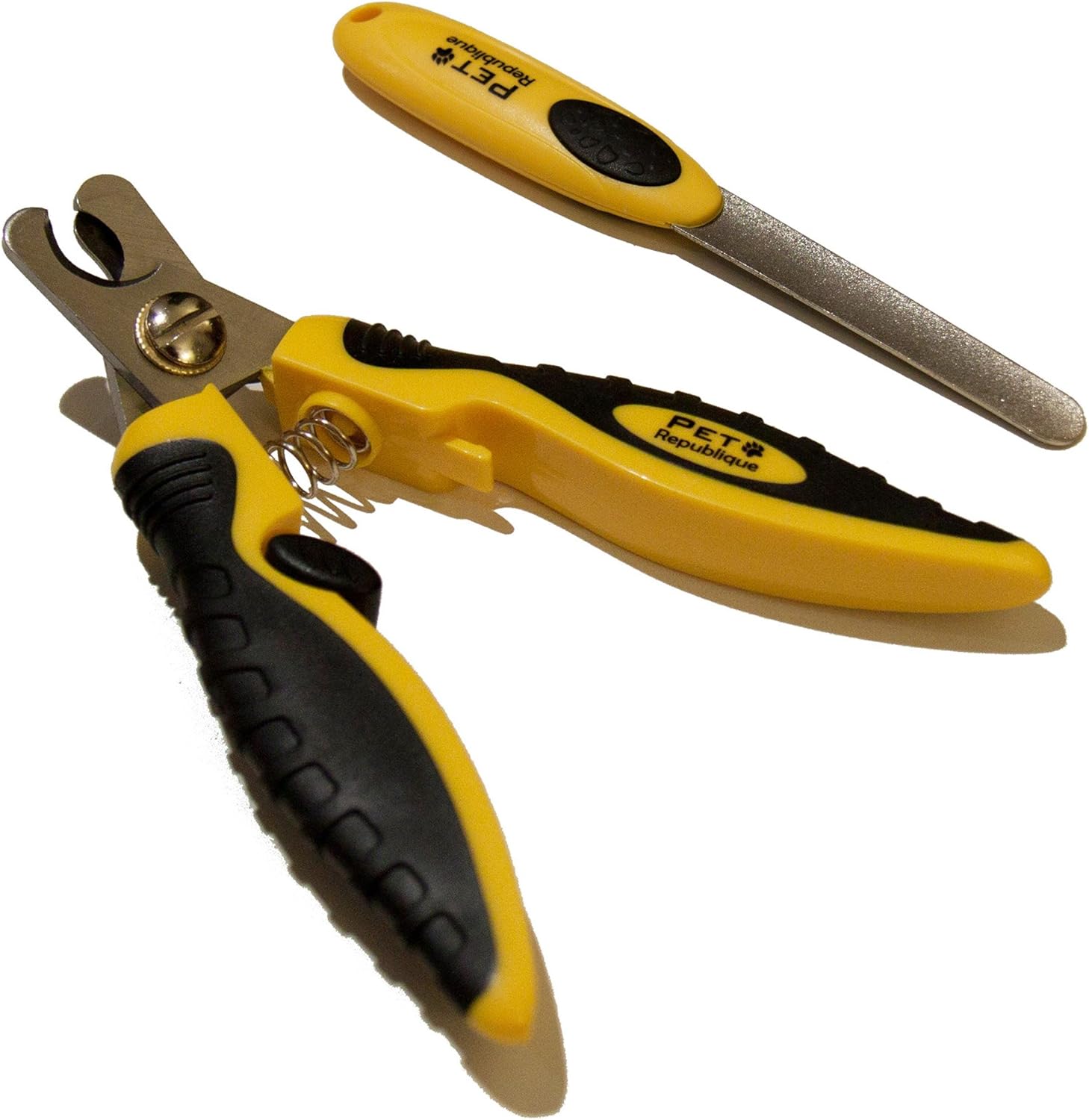 Pet Republique Dog Nail Clippers - Puppy, Large Bird Claws Nails Trimmer Tool – Sharp and Durable Angled Blades with Protective Guard - Size Large with Filer