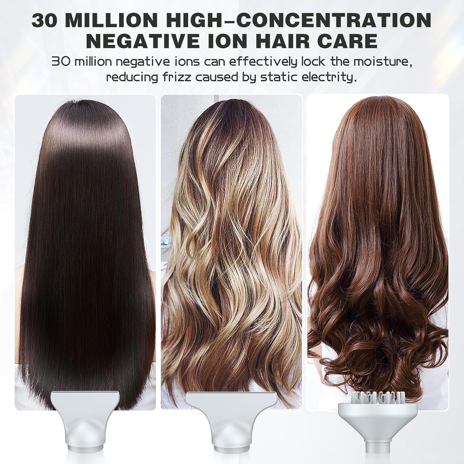 Slopehill Professional Ionic Hair Dryer 1800W Fast Drying Lightweight Compact Ceramic Blowdryer - Image 3