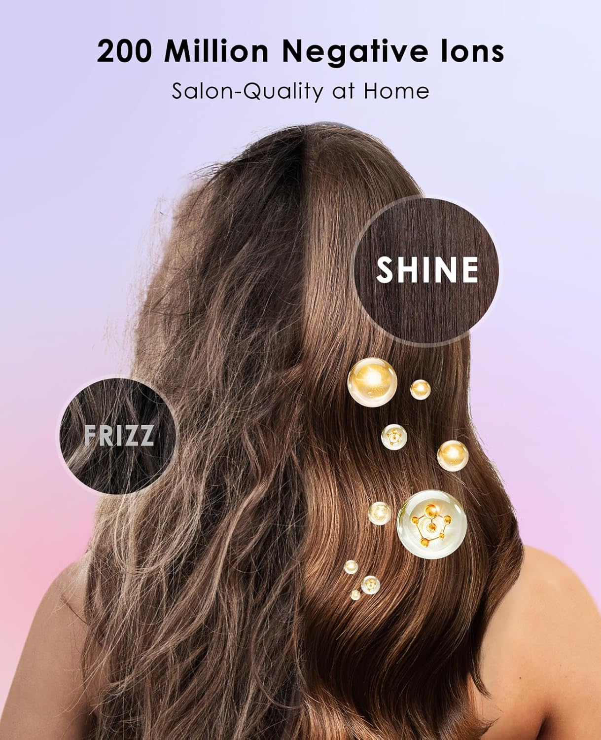 Hair Dryer, Negative Ionic Hair Dryers, High-Speed Blow Dryer with 110, 000 RPM Brushless Motor, Fast Drying Lightweight Travel Hairdryer, Low Noise Home Hair Dryer with Smooth Nozzle - Image 4
