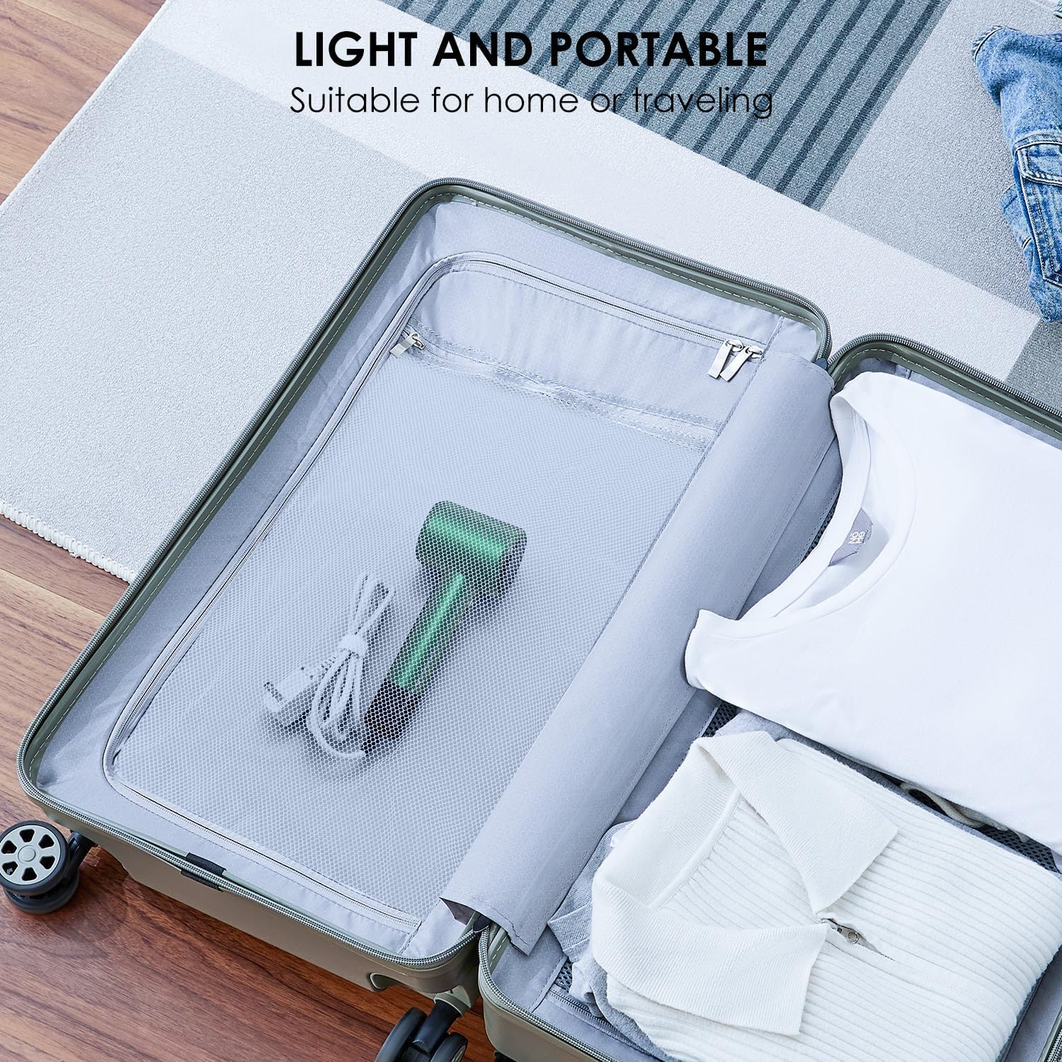 Professional Hair Dryer - 150000 RPM High-Speed, Negative Ionic for Fast Drying and Hair Care. Low Noise, 4 Temps/2 Speeds, Lightweight with Magnetic Nozzle. (Green) - Image 9
