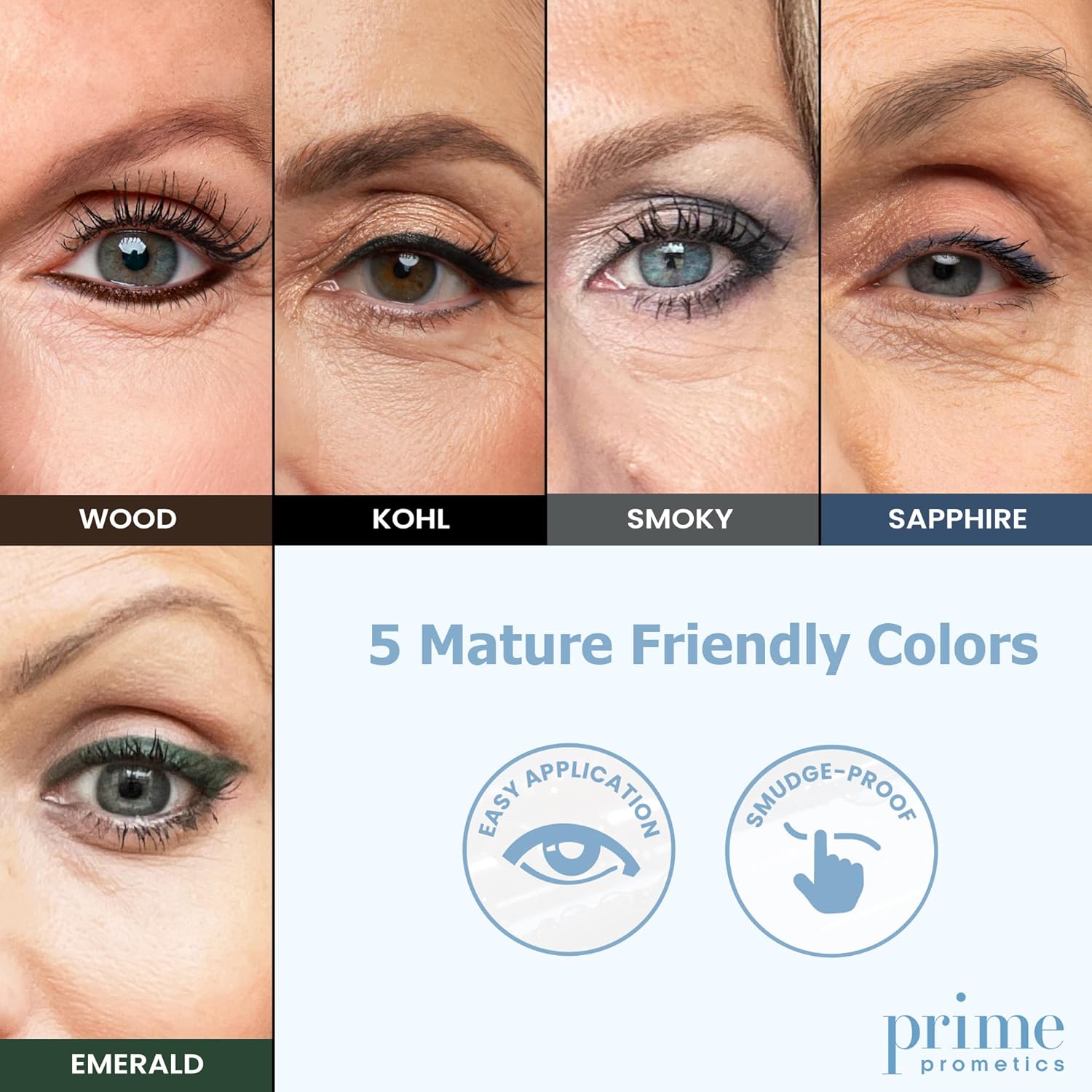 PrimeEyes Glide Eyeliner for Mature Women – Water-Resistant, Long-Stay and Mess-Proof – Gel Cream Texture, Discreet Sharpener and Effective Smudger (Wood (brown)) - Image 7