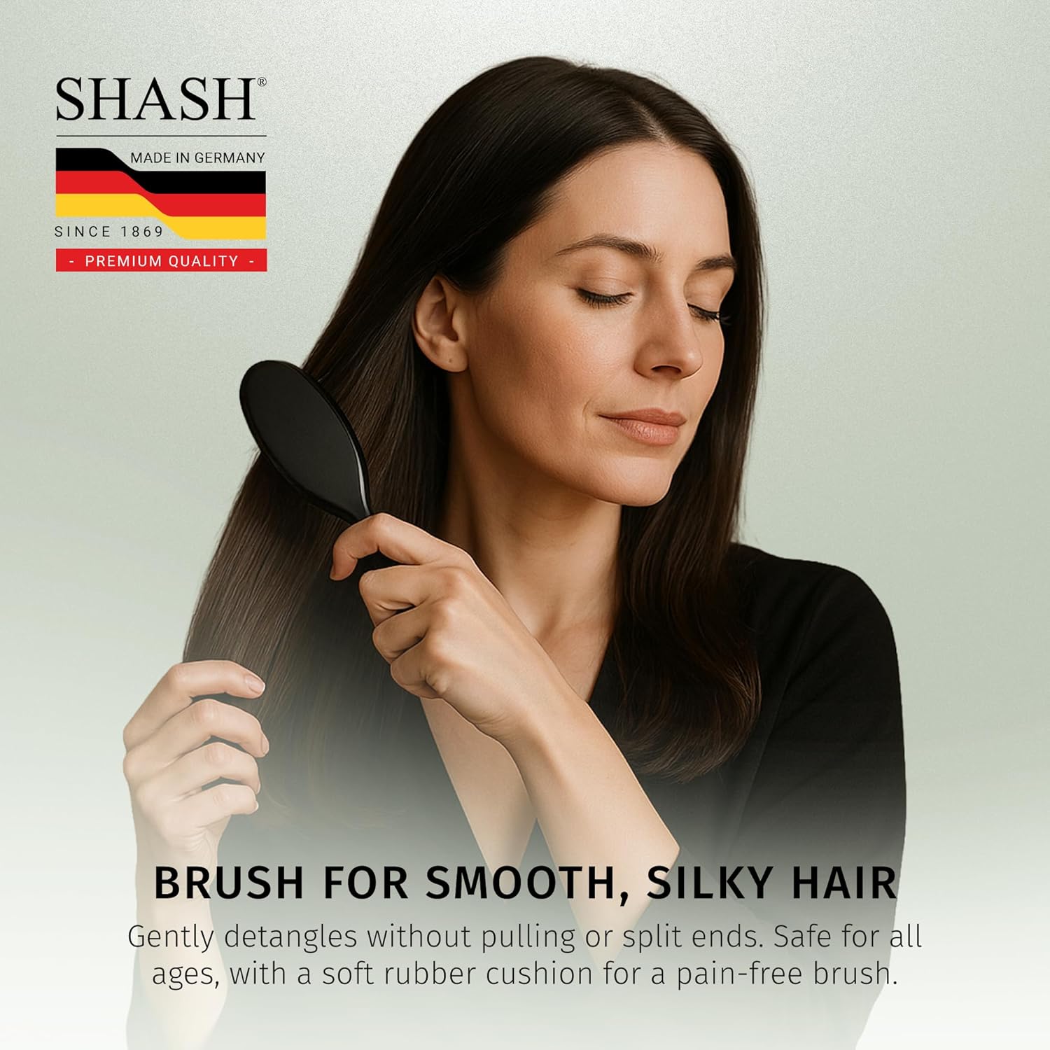 Since 1869 Hand Made In Germany - Nylon Boar Bristle Brush Suitable For Normal to Thick Hair Gently Detangles, No Pulling or Split Ends - Softens Improves Hair Texture, Stimulates (Extra Small) - Image 4