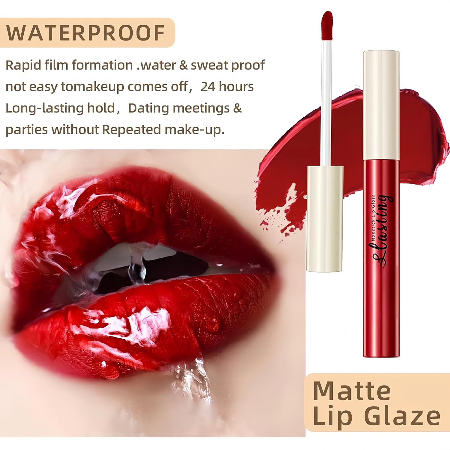 12PCS Matte Liquid Lipstick Set Non-Stick Cup and Not Fade Pigmented Lipstick Long-Lasting Waterproof Velvet Lipgloss Kit Makeup for Girls and Women (Set 01) - Image 5