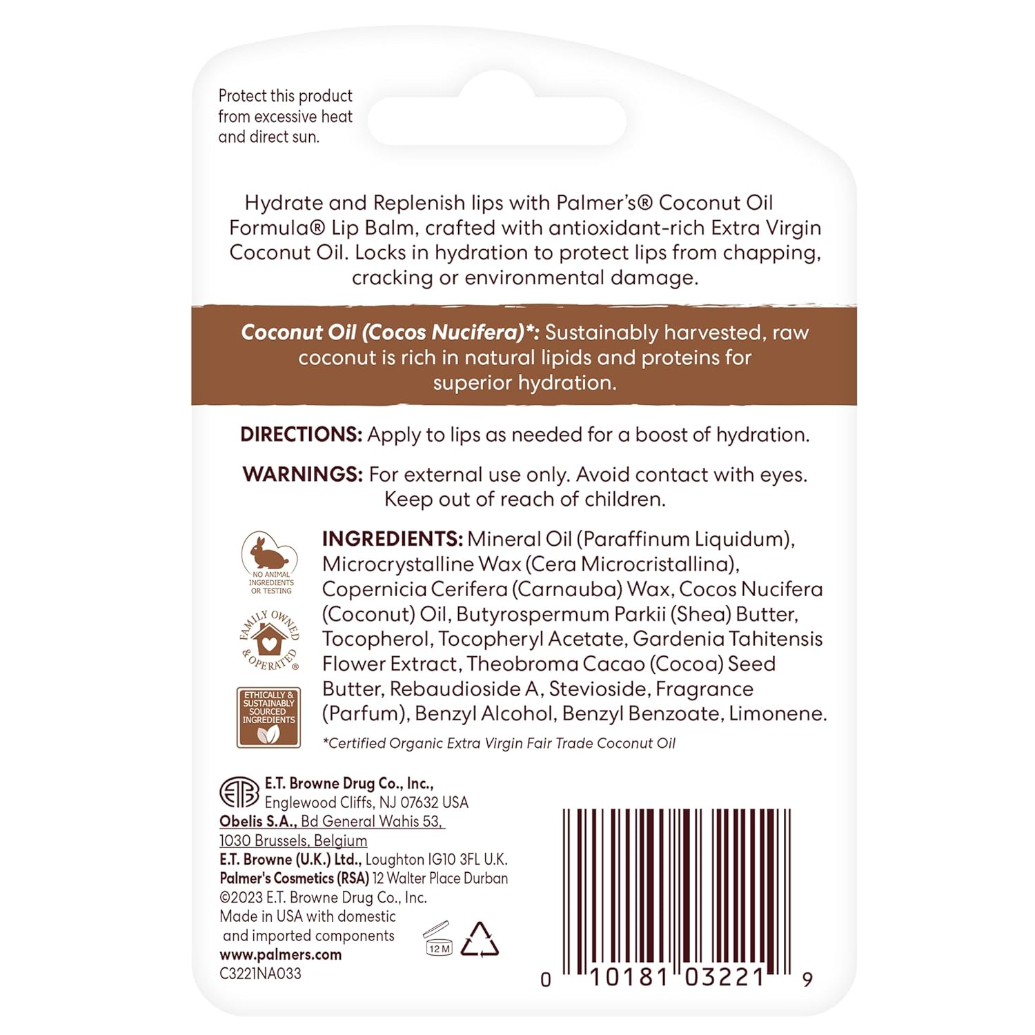 Palmer's Coconut Oil Formula Lip Balm Duo, All-Day Moisturization, Hydrates Dry, Cracked Lips (Pack of 2) - Image 2