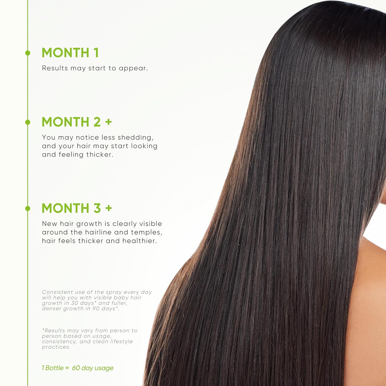 Hair Growth Serum Spray - with Rosemary Batana Oil Biotin for Hair Loss and Thinning Hair - Thicker Fuller Hair for Women Men 2 Fl Oz (Pack of 1) - Image 6