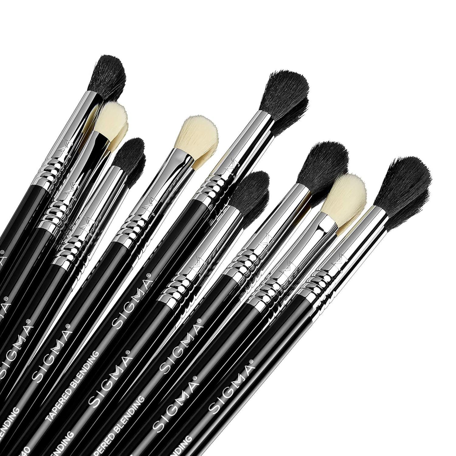 Sigma Beauty Deluxe Blending Brush Set – Professional Grade Eyeshadow Brush Set with 9 Full Size Blending Brushes Featuring Extra Soft Fibers for Precise, Controlled, & All-Over Eyeshadow Blending - Image 2