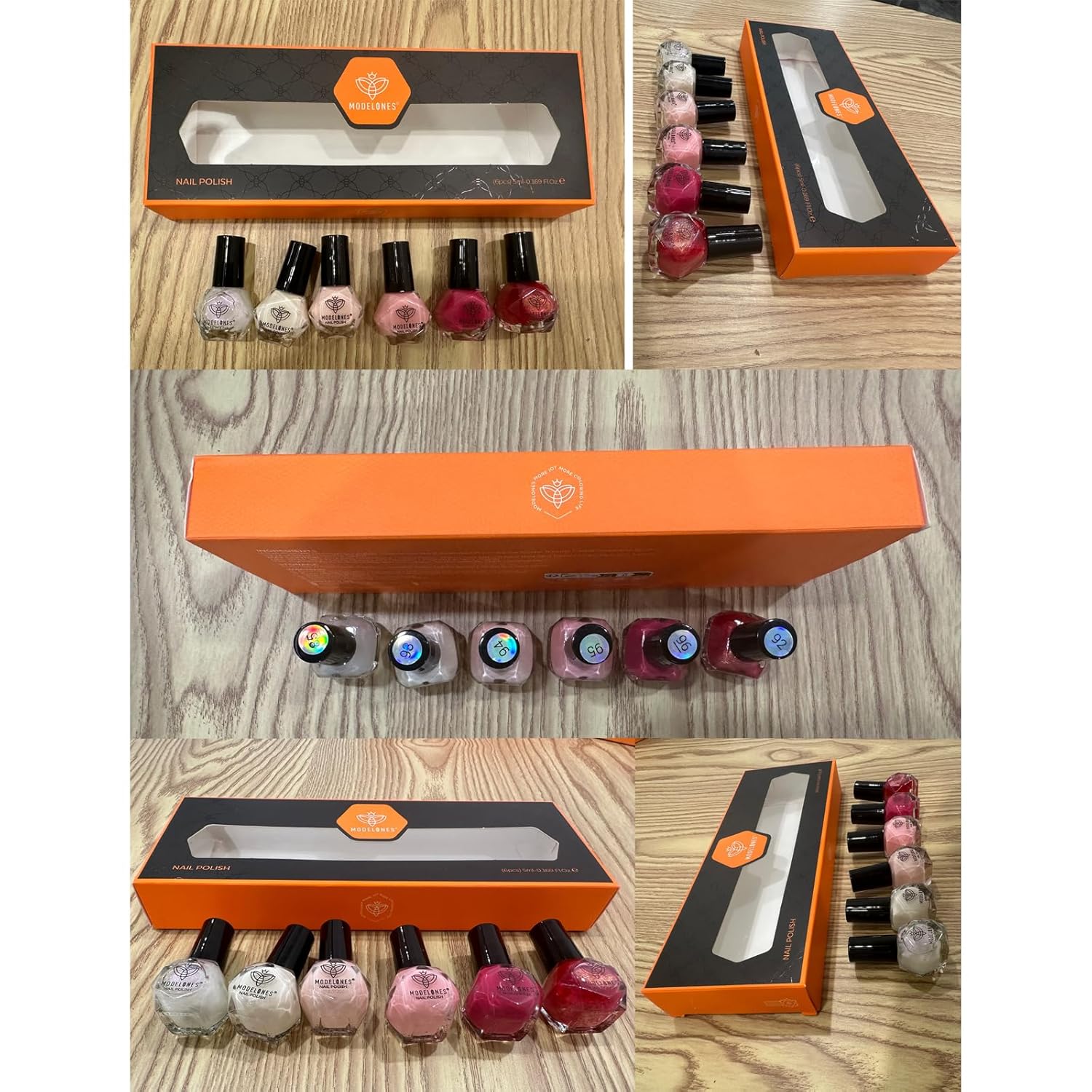 modelones Nail Polish Set, 6 Colors Quick Dry Nude Hot Pink Chrome Nail Polish Light Pink Shimmer Pearl Spring Summer Fingernail Polish DIY Nail Art Salon Home Easter Gifts for Women Girl - Image 9