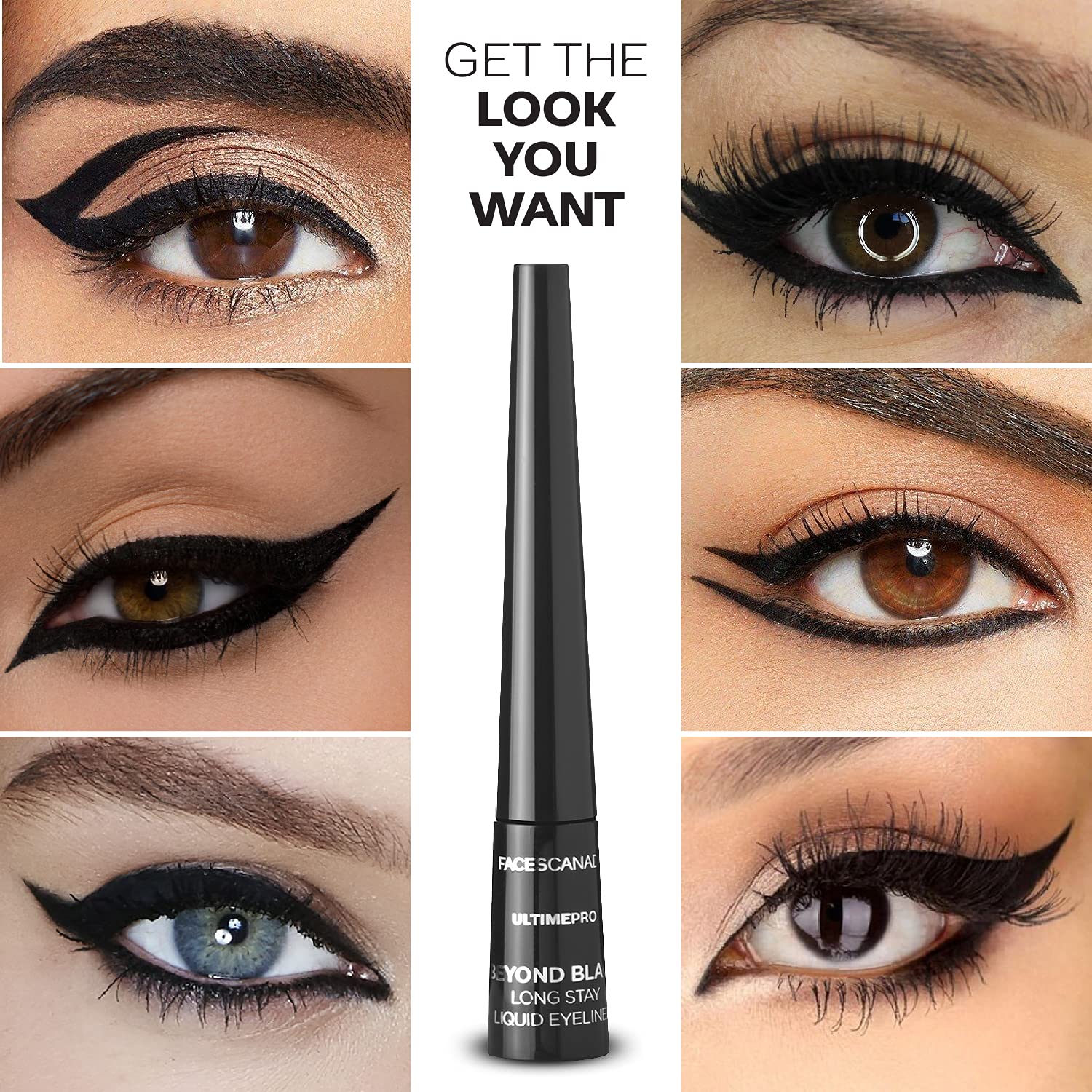 Beyond Black Long Stay Liquid Eye Liner, Waterproof, Smudgeproof, 24hrs Stay, Highly pigmented, Paraben Free, Vegan, Cruelty Free, Black, 0.08 Oz - Image 5