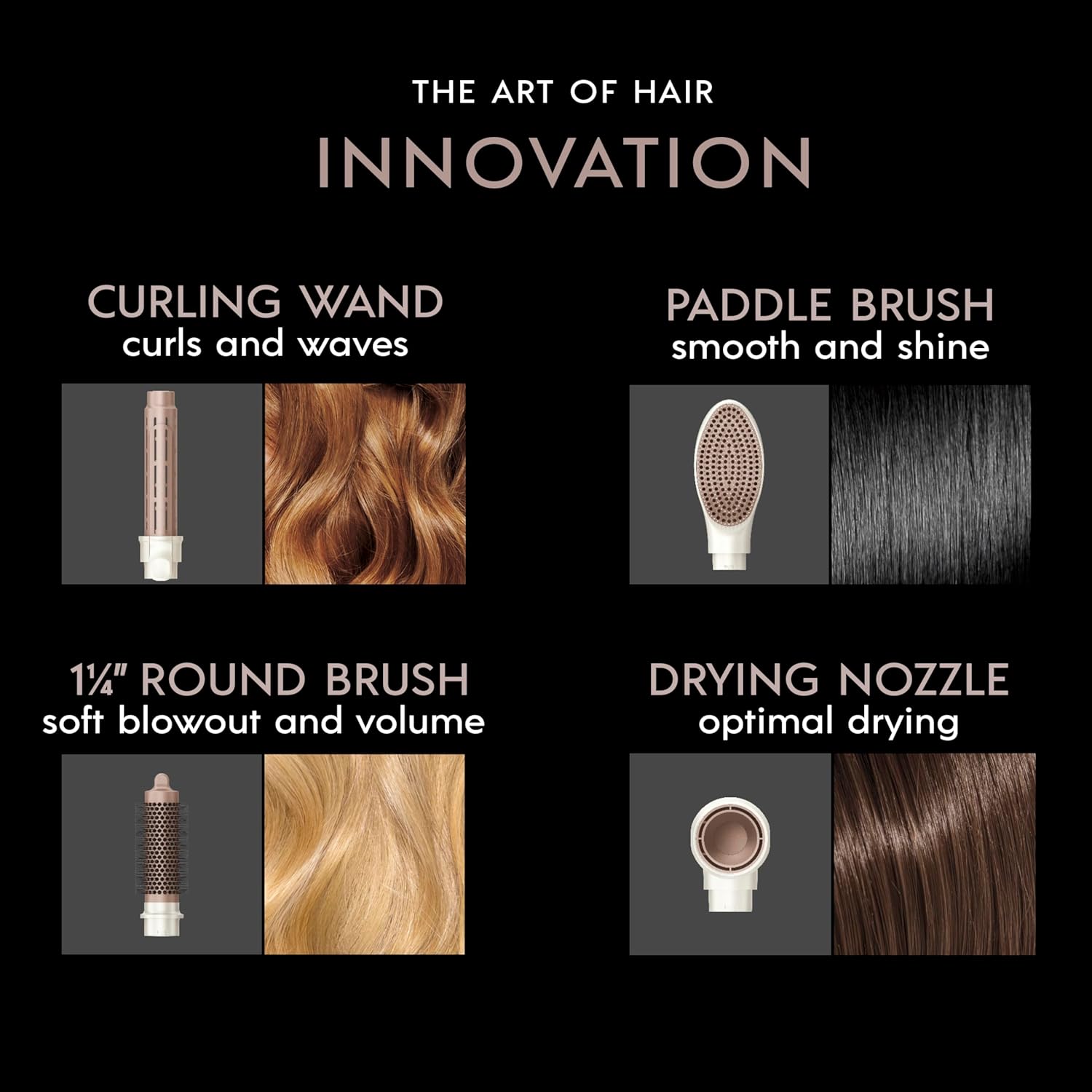 DigitalAIRE Multi Hair Styler, Air Styling System for Curls, Waves, Blowouts & Volume, 4 Attachments to Personalize Your Look Plus Storage Bag, White - Image 3