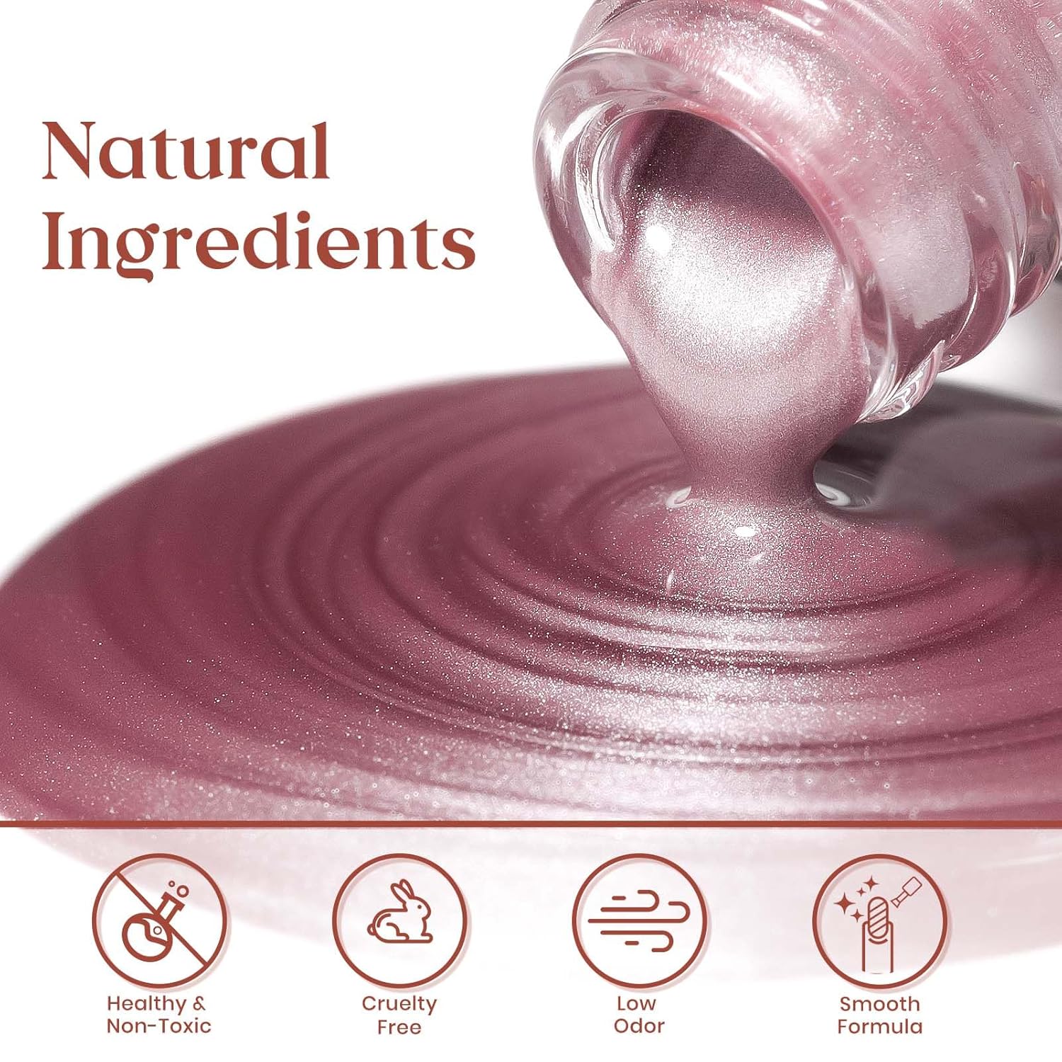 MIZHSE Pink Mirror Nail Polish, Quick Dry Metallic Nail Polish, Air Dry Fast Chrome Nail Lacquer Bright Color Oil-based Nail Art Manicure DIY Home - Image 2