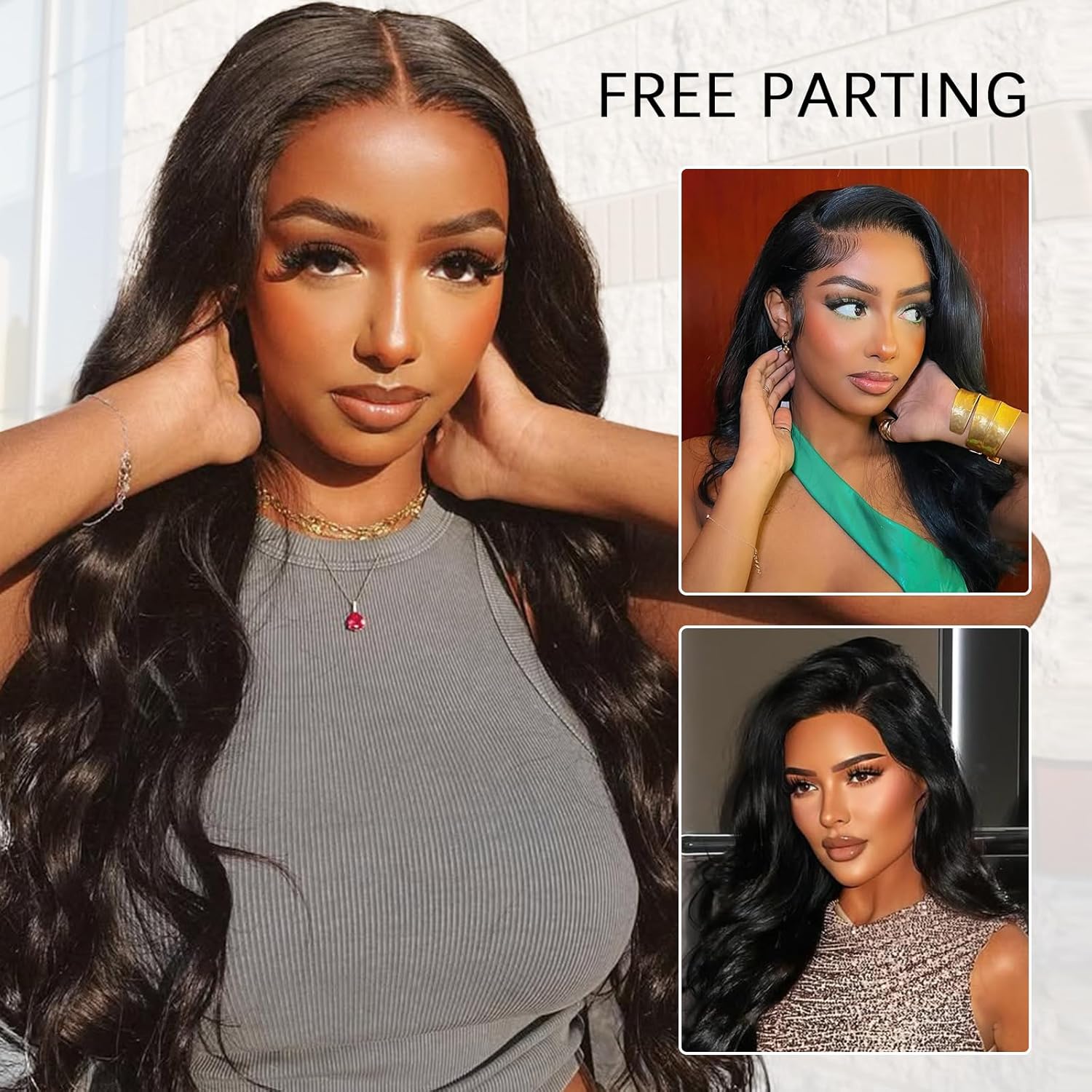Body Wave Lace Front Wigs Human Hair 13x4 HD Lace Front Wigs Human Hair Pre Plucked with Baby Hair Frontal HD Lace Wigs 180% Density Black Human Hair Wigs for Women with Natural Hairline (24inch) - Image 4