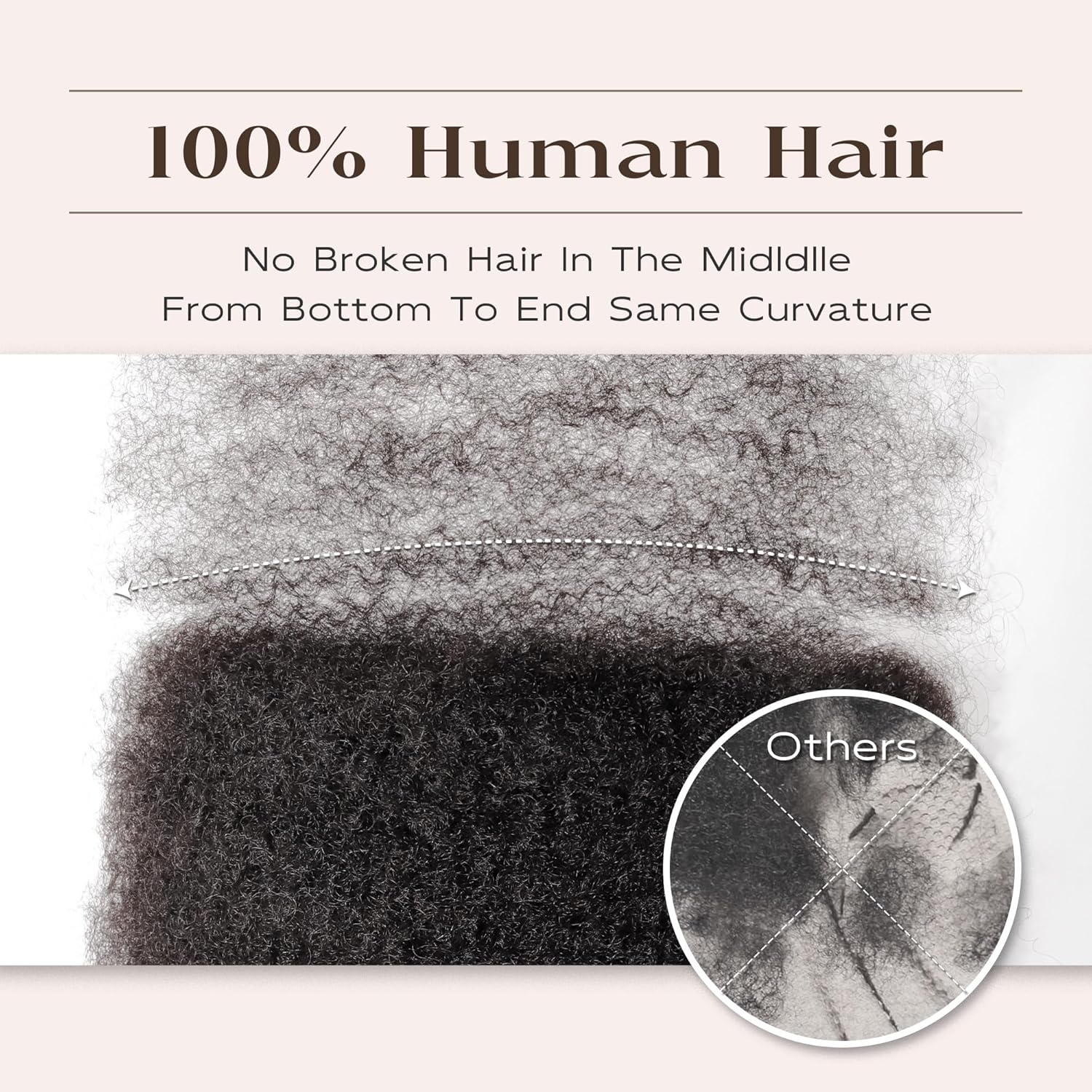 18 Inch Natural Black Afro Kinky Curly Human Hair Bulk 50 Gram for Dreadlocks Extensions - Image 5