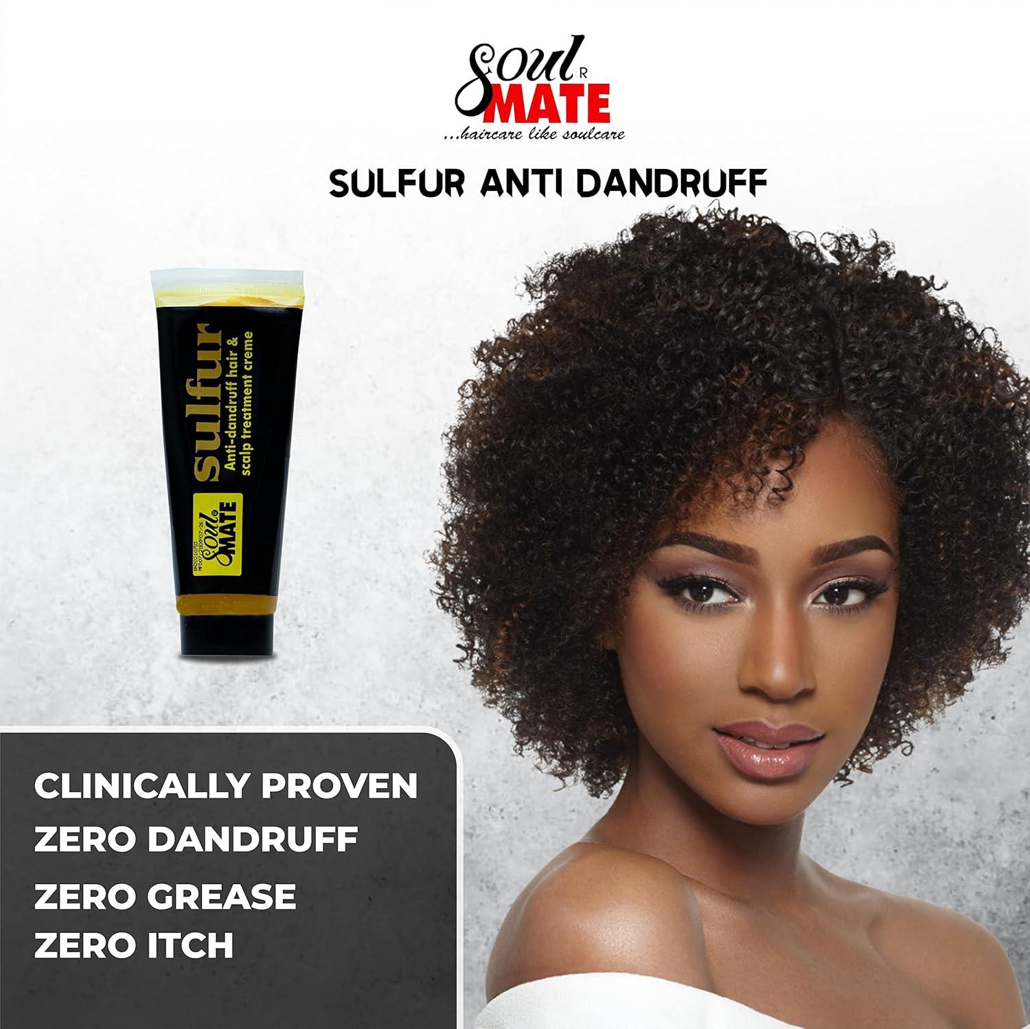 SOUL MATE Sulfur Anti-dandruff Hair Cream With Menthol (5.9oz) | Fast Relief With Herbal Extract | Scalp Treatment For Dry Itchy Scalp | Dandruff Free Hair Moisturizer - Image 4