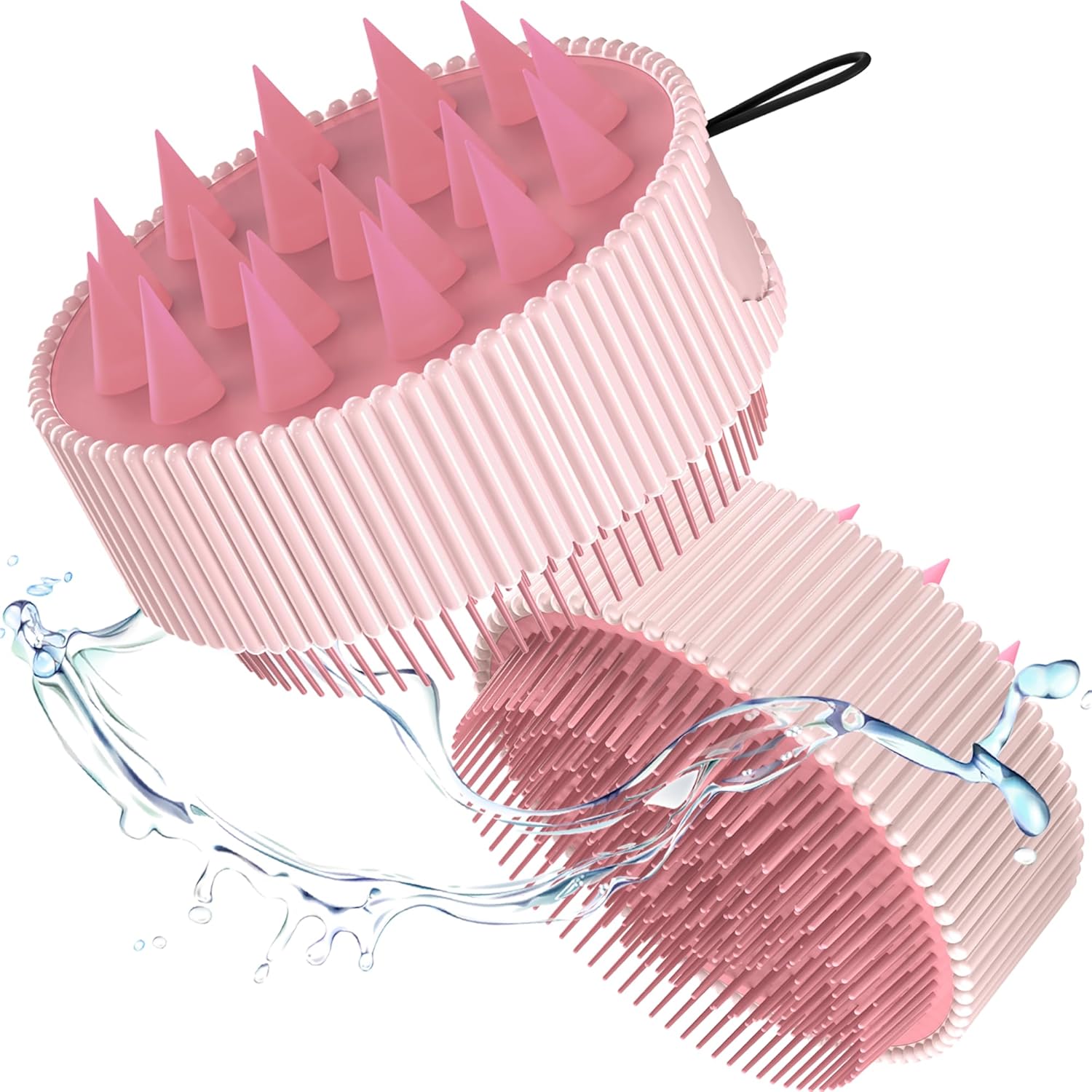 Rena Chris Scalp Massager Hair Growth: Scalp Scrubber Brush Tool with Double-Sided Soft Silicone Bristles, Head Skin Care Massage Treatment Exfoliator Dandruff Removal for Dry/Wet Straight/Curly Hair