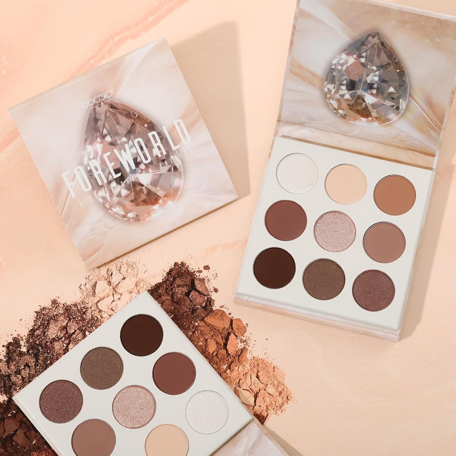 docolor Neutral Eyeshadow Palette 9 Colors Nude Brown Eyeshadow Palette Eye Shadow Palette Makeup Palettes with Velvety and Silky Finishes Highly Pigmented Mattes Shimmers Glitter Eye Makeup Palettes - Image 6