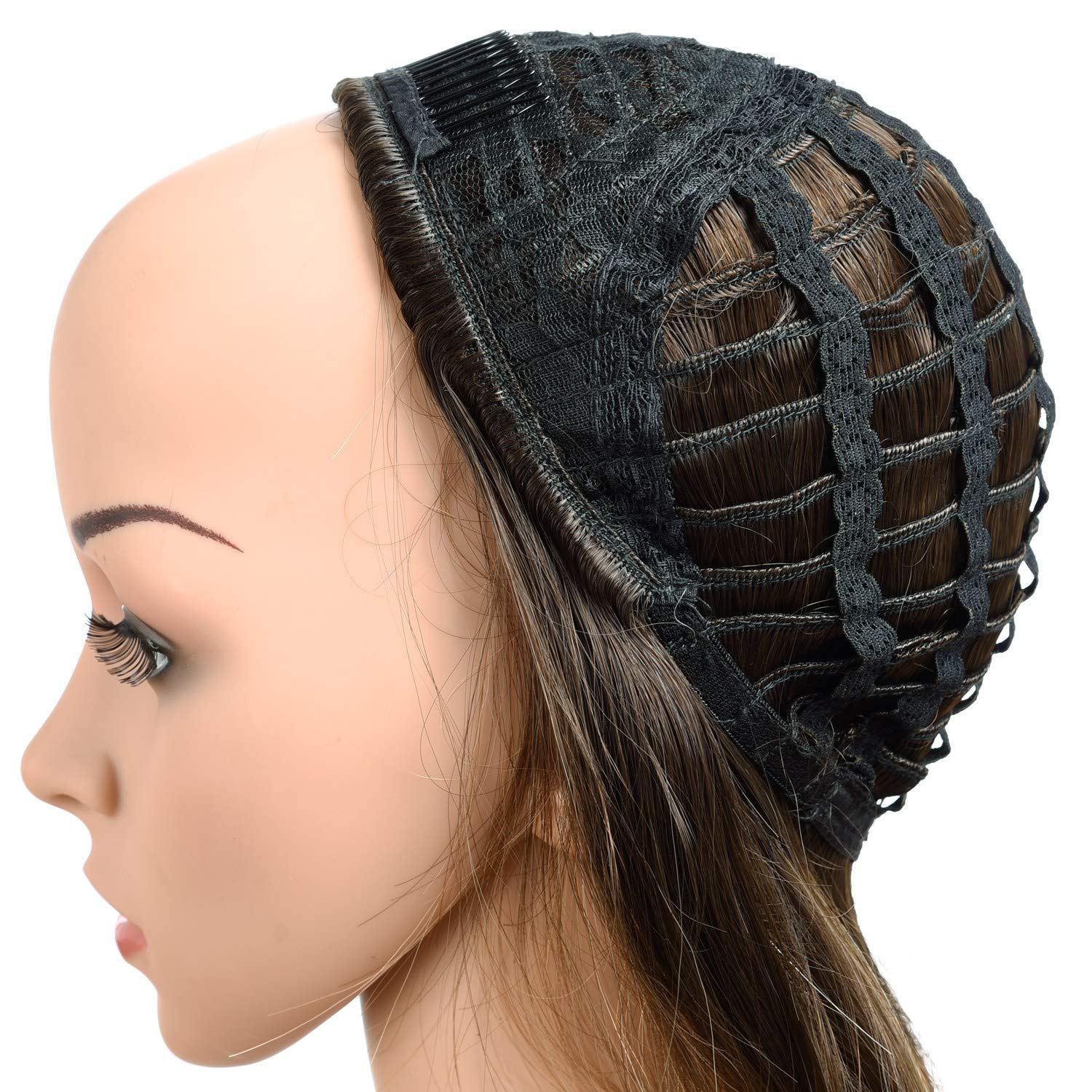 24“ Long Wavy Clip in Half Head Tied Wig Japanese Synthetic fibers Hair Extensions For Women 210g (9-7-2#) - Image 6