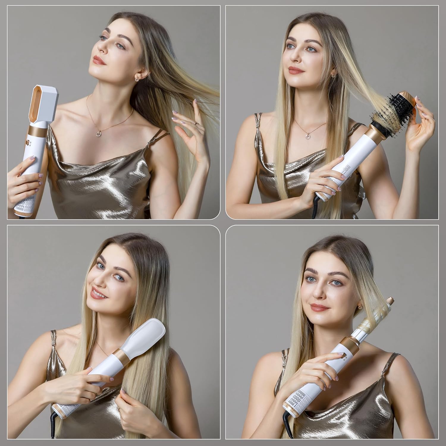 Hair Dryer Brush,6 in 1 Professional Hot Air Styler,Powerful Air Curling Wrap Styler,Negative Ionic Hair Dryer Fast Drying, Multi Hair Stylerfor Curling Volumizing Straightening Styling - Image 5