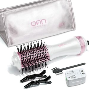 Dual Voltage Hair Dryer Brush,Travel Hair Dryer Brush,Hair Dryer Brush,Blow Dryer Brush,Small Hair Dryer Brush,4 in 1 Hair Dryer and Styler Volumizer,110V-120V/220V-240V