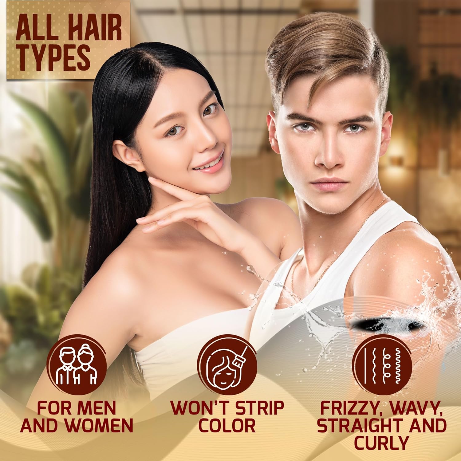 Moroccan Argan Oil 8 oz Leave In Heat Protectant Spray for All Hair Types - Image 5