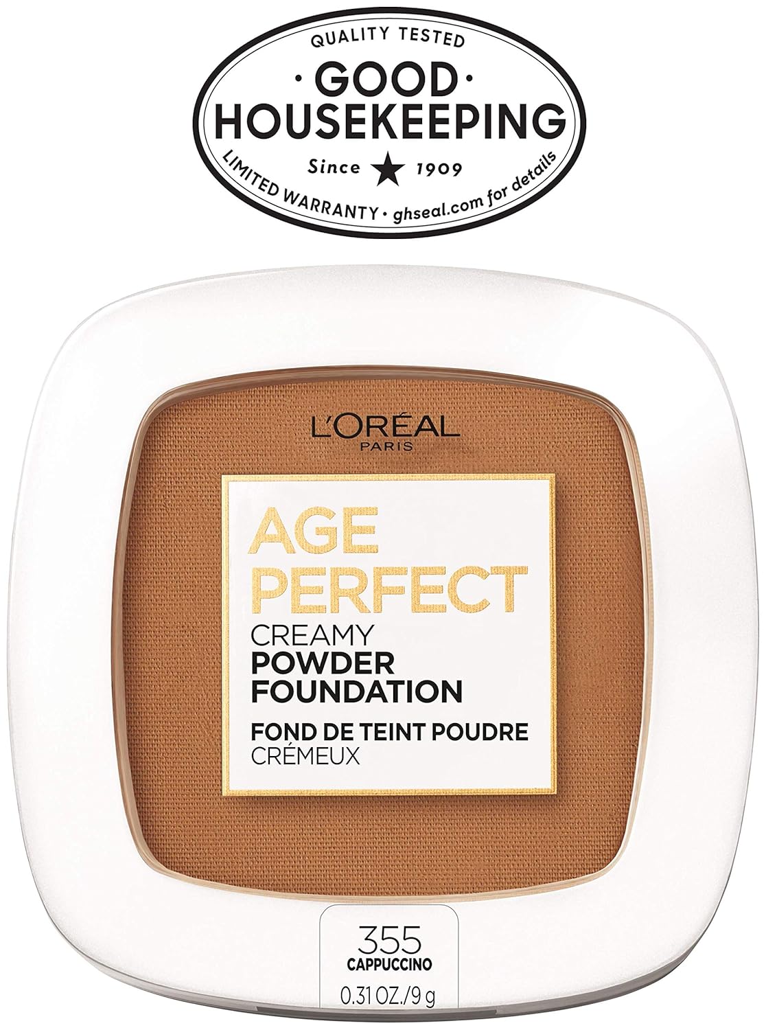 L'Oreal Paris Age Perfect Creamy Powder Foundation Compact, 355 Cappuccino, 0.31 oz. - Image 8