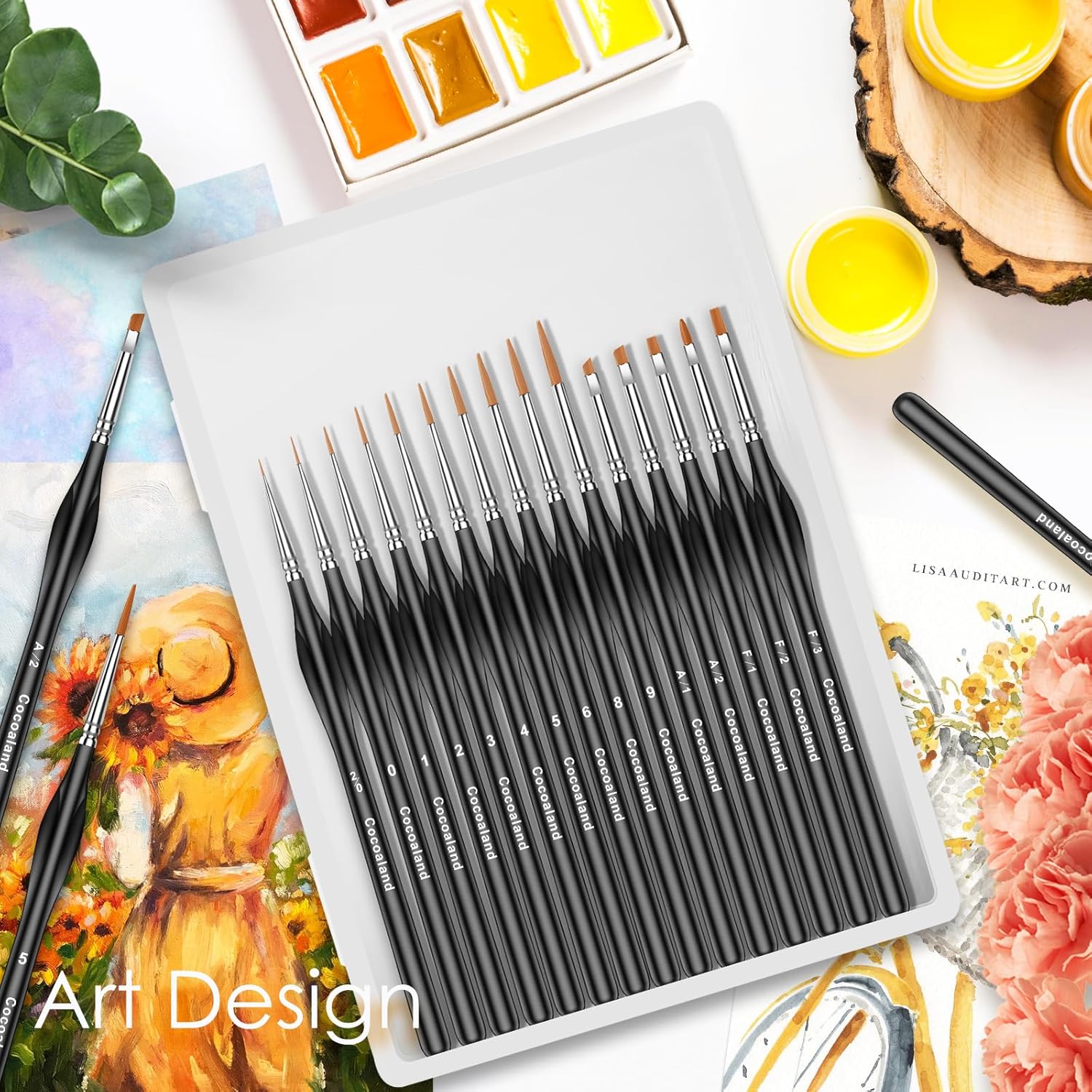 Miniature Paint Brushes,15Pcs Small Fine Tip Paintbrushes, Micro Detail Paint Brush Set, Triangular Grip Handles Art Brushes Perfect for Acrylic, Watercolor, Oil, Craft, Models(Black) - Image 6