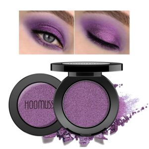 Purple Eyeshadow Shimmer Handmade Pressed Eyeshadow Powder Palette, Long Lasting With No Creasing Pigmented Intense Color Purple Eye Shadow (Shimmer Purple)