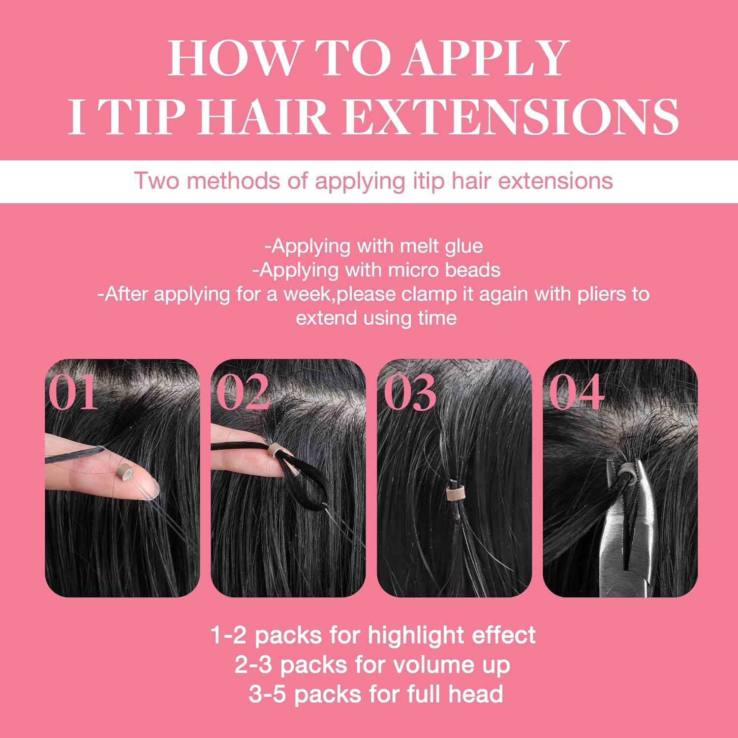 GOO GOO I Tip Hair Extensions, Real Human Hair, 22inch 50g, Cold Fusion, Invisible Remy, 16/22 Light Blonde Highlighted Golden Blonde - Image 6