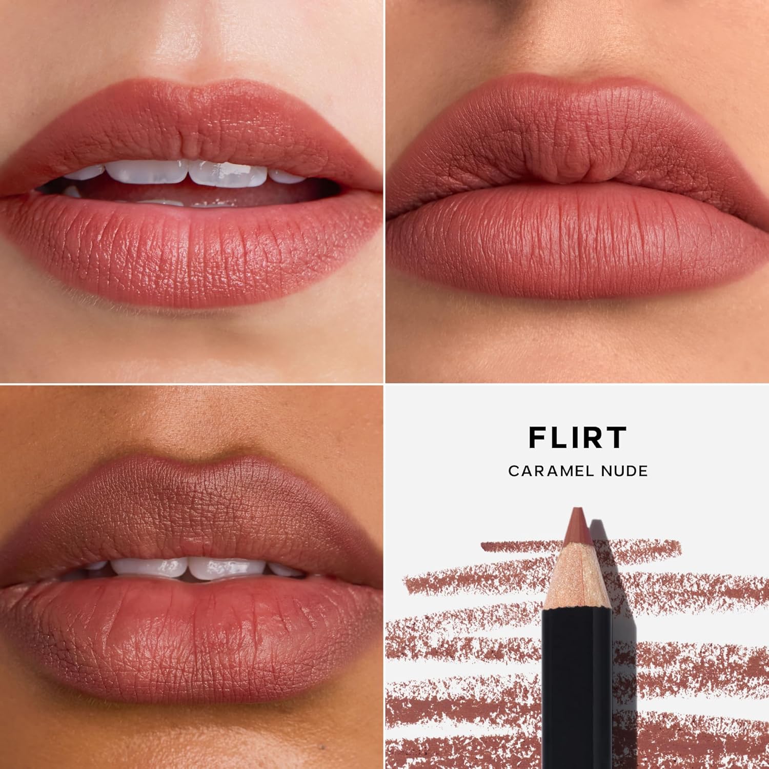 Saie Lip Liner 101 - Lip Pencil Made with a Creamy, Soft Matte Formula for a Naturally Framed or Fully Filled Look - Supercharged with Shea Butter & Jojoba Oil - Flirt (.05 oz) - Image 3