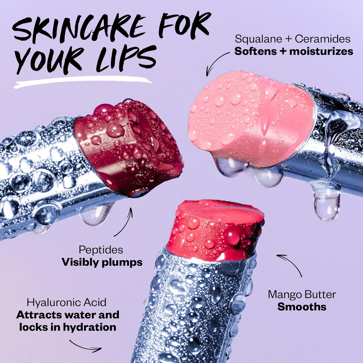Kosas Wet Stick Moisturizing Shiny Sheer Lipstick with Ceramides, Hyaluronic acid, Peptides and Mango Butter - Soothes, Softens, and Moisturizes Lips – Baby Rose - Image 2