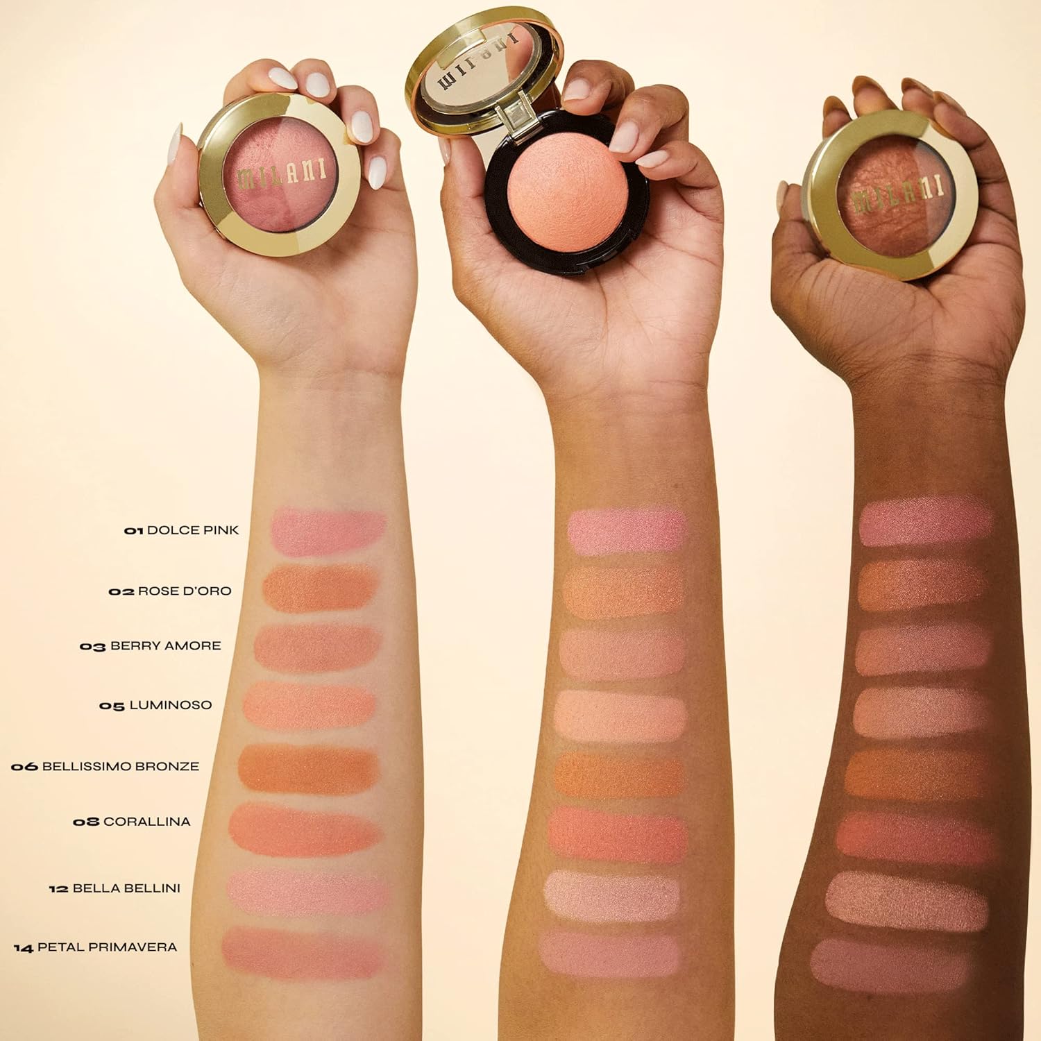 Milani Baked Blush, Powder Blush for Cheeks, Cruelty Free Makeup - Shape, Contour & Highlight Face for a Shimmery or Matte Finish -Rose D'oro - Image 8