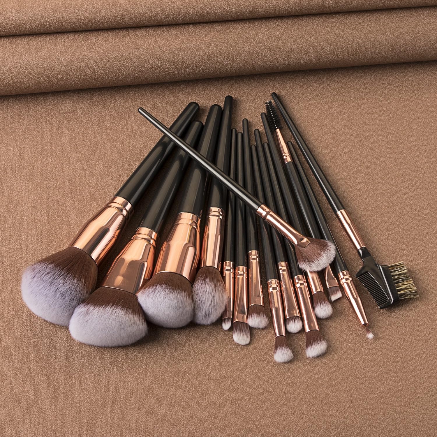 Makeup Brush 15Pcs Eye And Face Professional Makeup Brush Set, makeup brushes with lash comb, Makeup Brushes soft makeup brushes set, Eye Shadow Brush With Storage Bag and 5 beauty eggs - Image 4