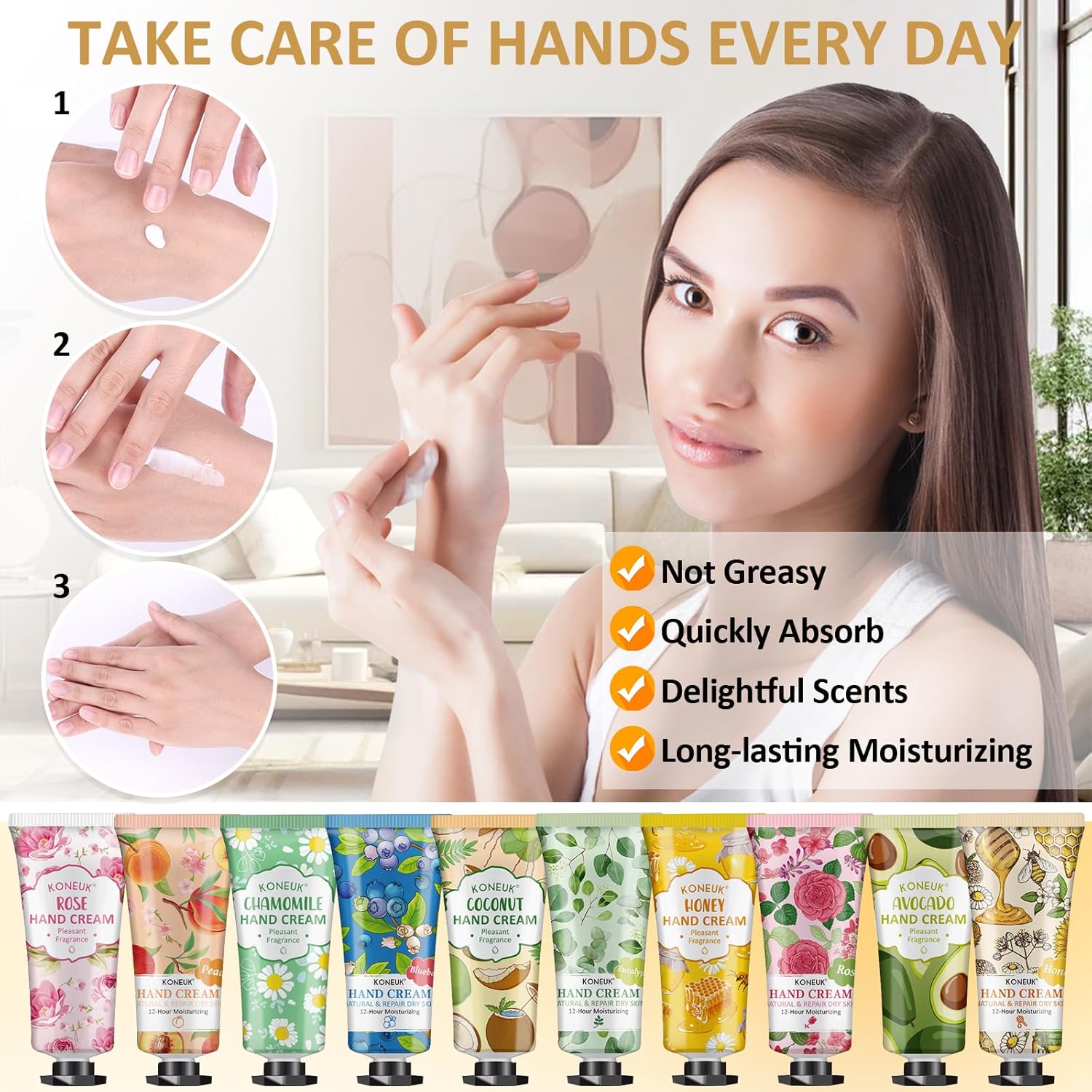 8 Pack Hand Cream Gifts Set For Women, Mini Hand Lotion Travel Size for Dry Cracked Hands, Bulk Hand Cream for Mom Gifts, Bridal Shower Favors, Birthday Gifts and Small Gifts for Women - Image 4