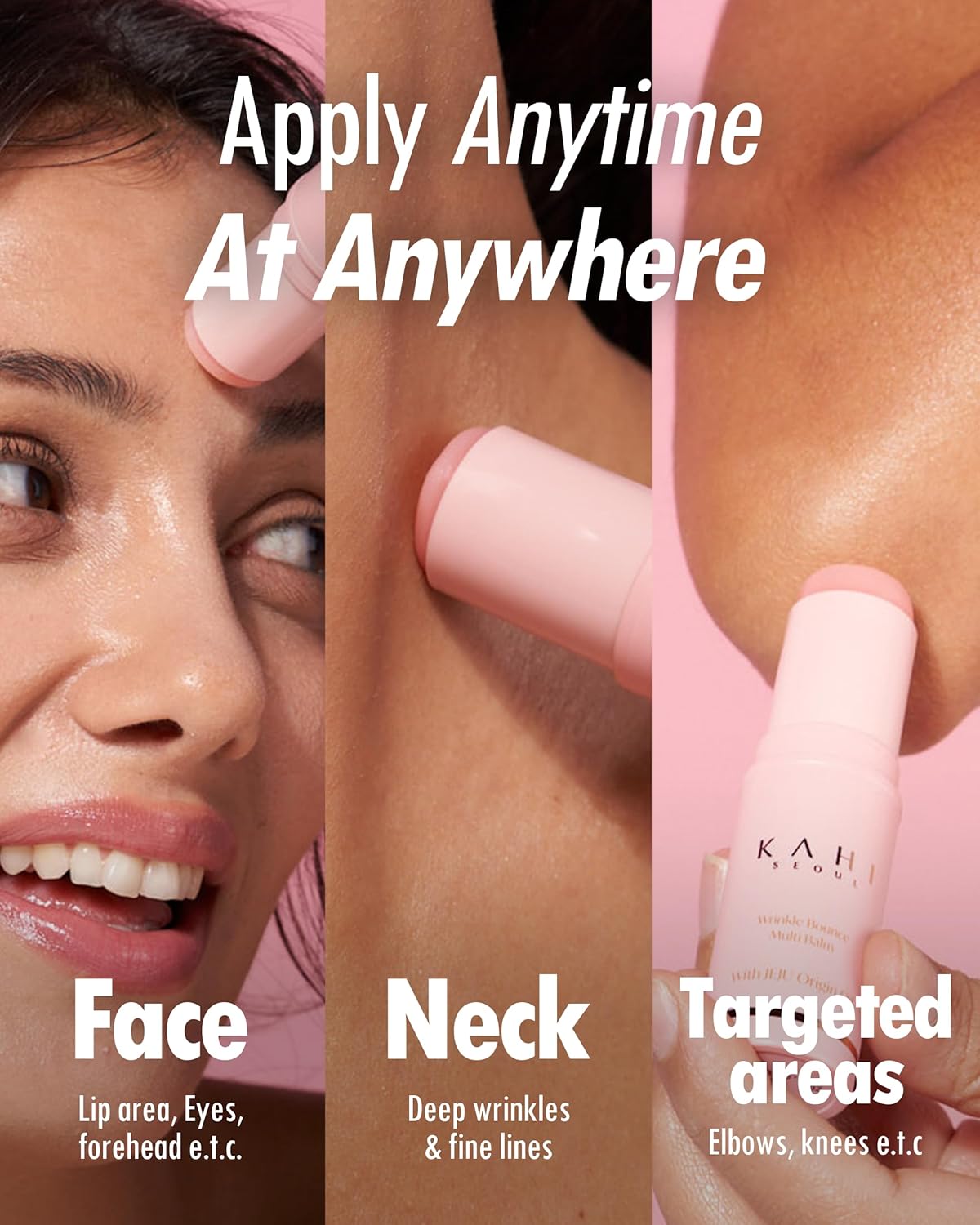 KAHI Wrinkle Bounce Multi Balm Stick | PDRN Collagen Wrinkle Stick | Korean Skin Care |All-in-One Hydrating Lip Balm Eye Cream Neck Cream Make Up Base & Face Mist Moisture Balm - Image 6